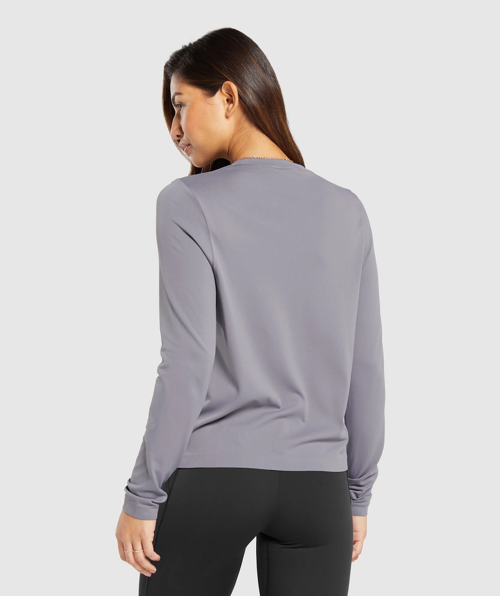 Gymshark Everyday Seamless Long Sleeve Top - Fog Purple