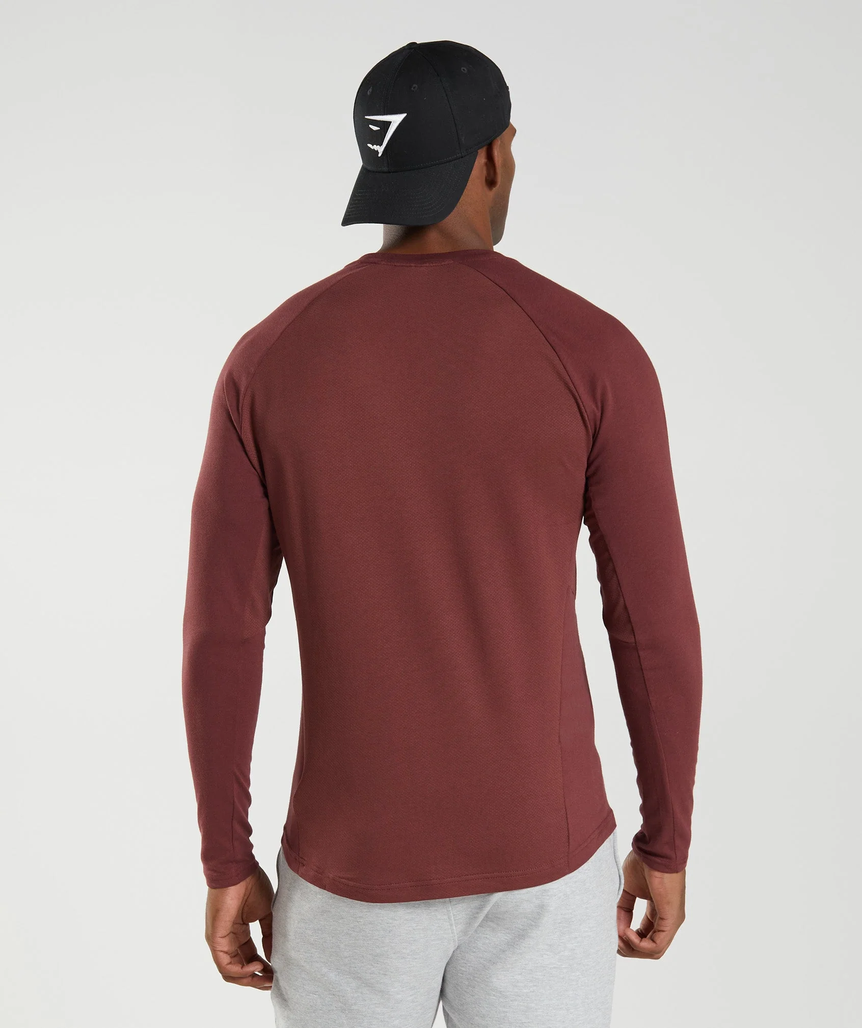 Gymshark React Long Sleeve Top - Cherry Brown