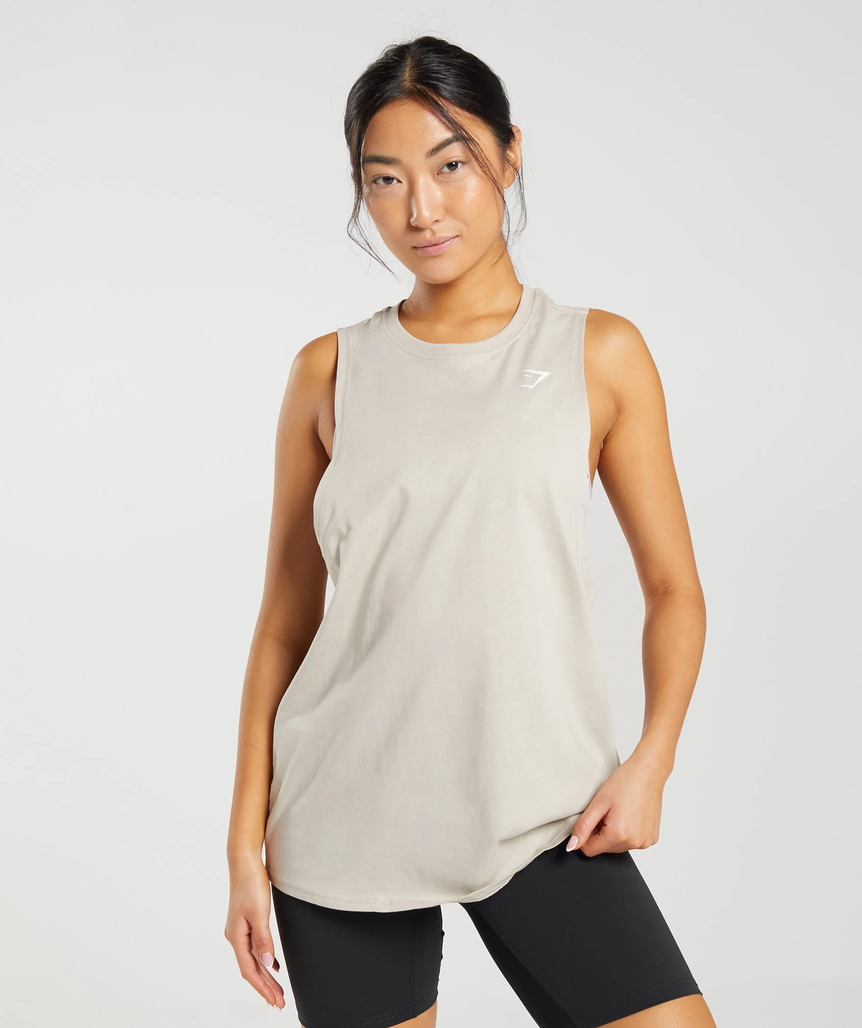 Gymshark Training Drop Arm Tank - Pebble Grey