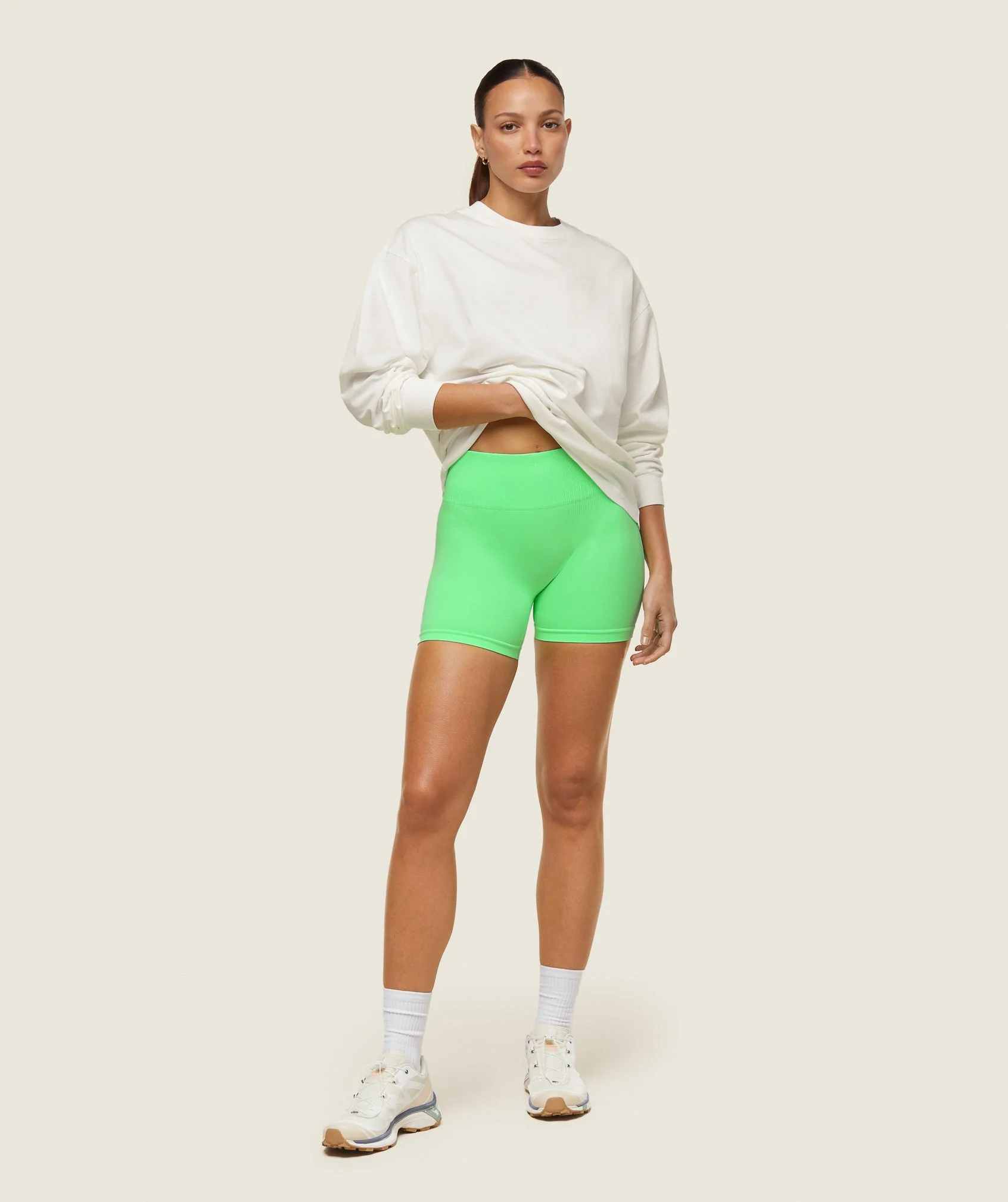 Gymshark everywear Long Sleeve Top - Soft White