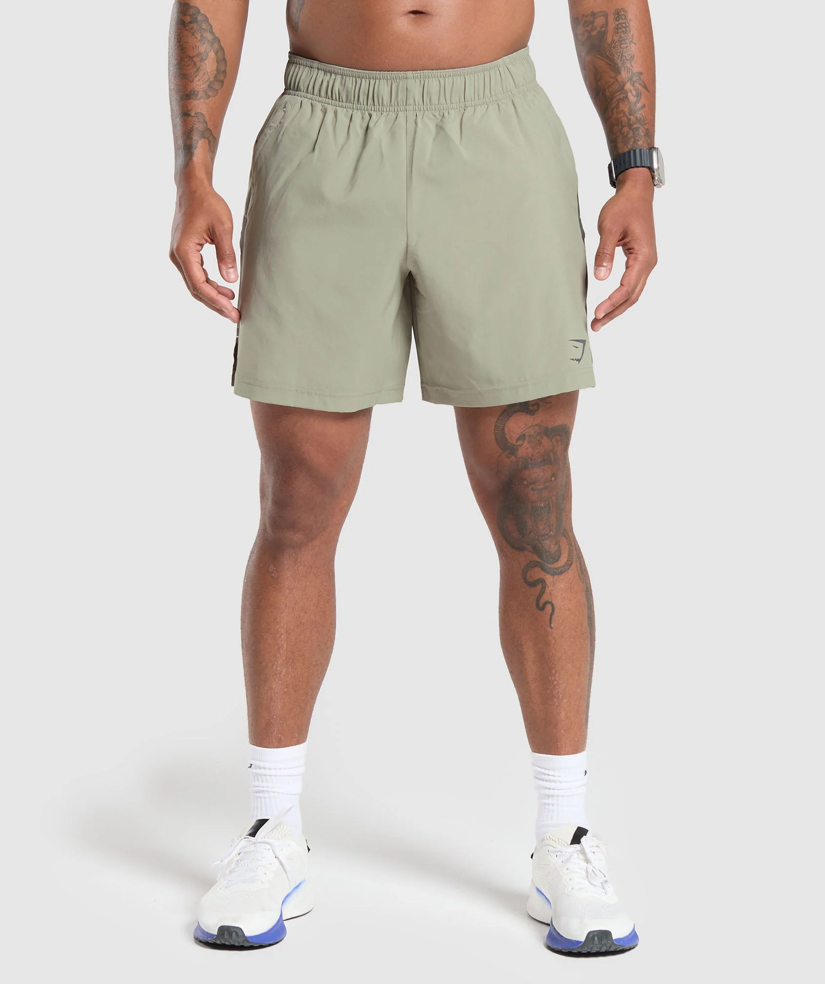 Gymshark Sport 7 Short - Chalk Green/Strength Green