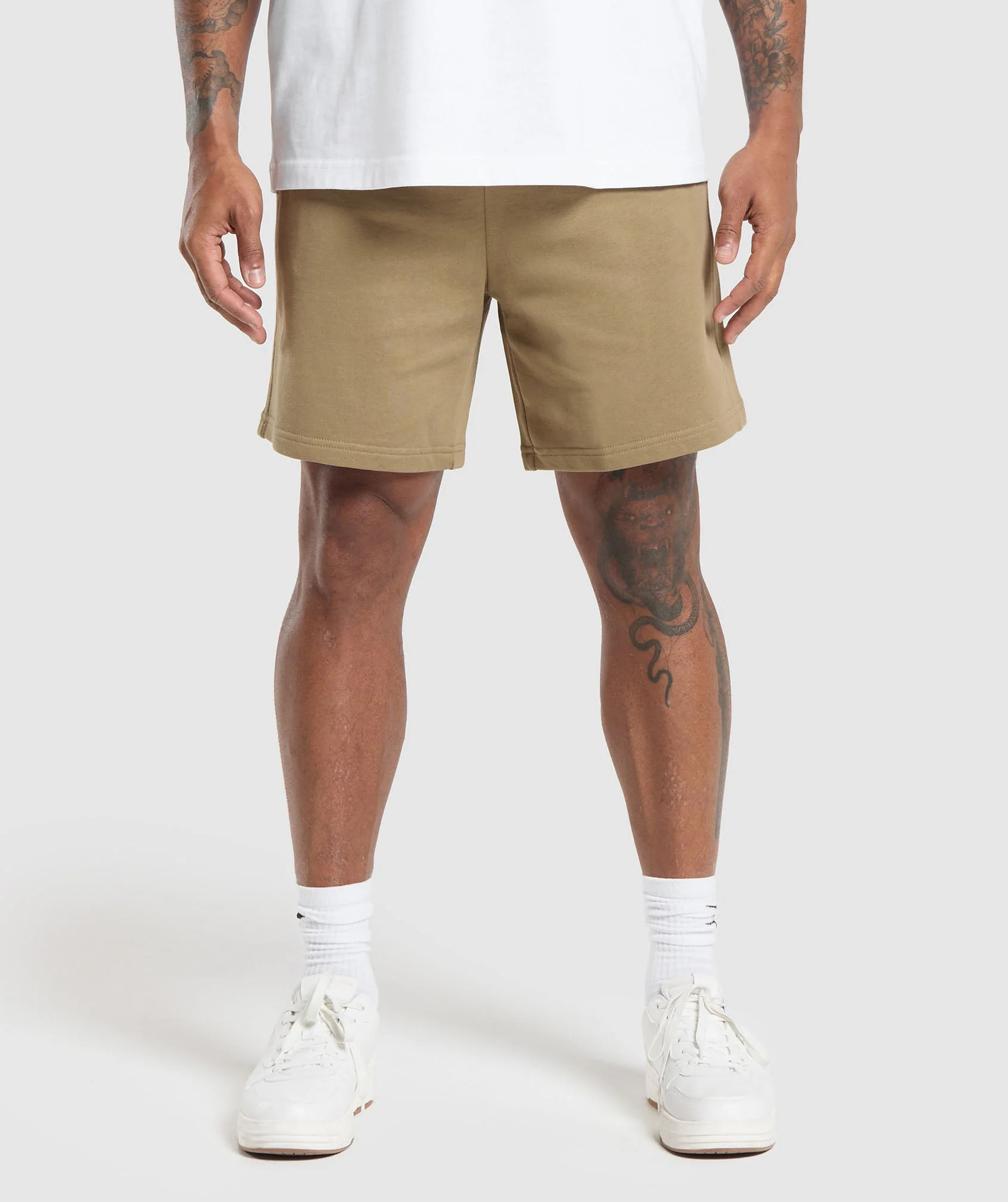 Gymshark Rest Day Essentials 7 Shorts - Troop Green