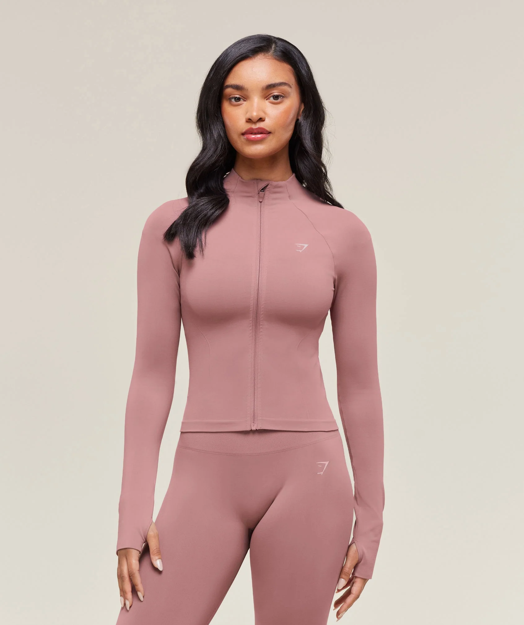 Gymshark Soft Sculpt Zip Up Jacket - Calm Pink
