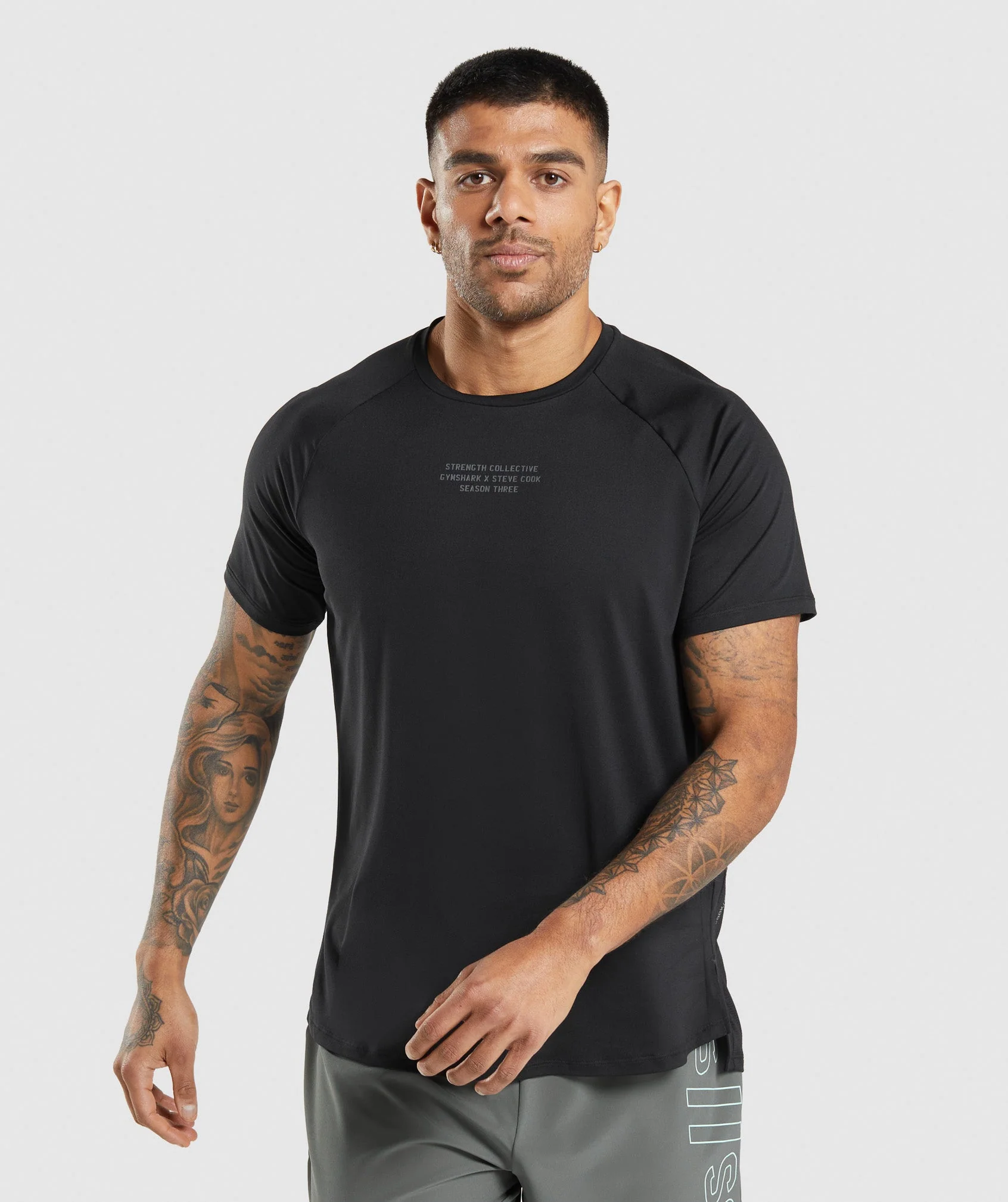 Gymshark//Steve Cook T-Shirt - Black