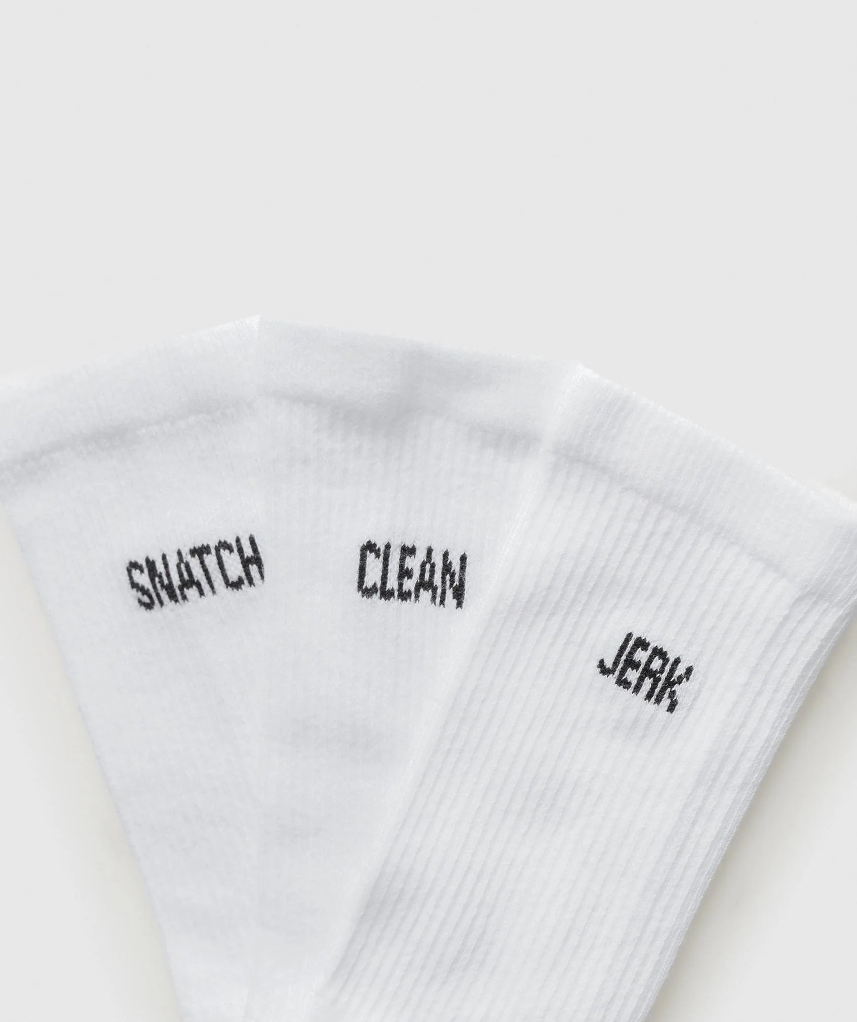 Gymshark Graphic Weightlifting Socks 3pk - White