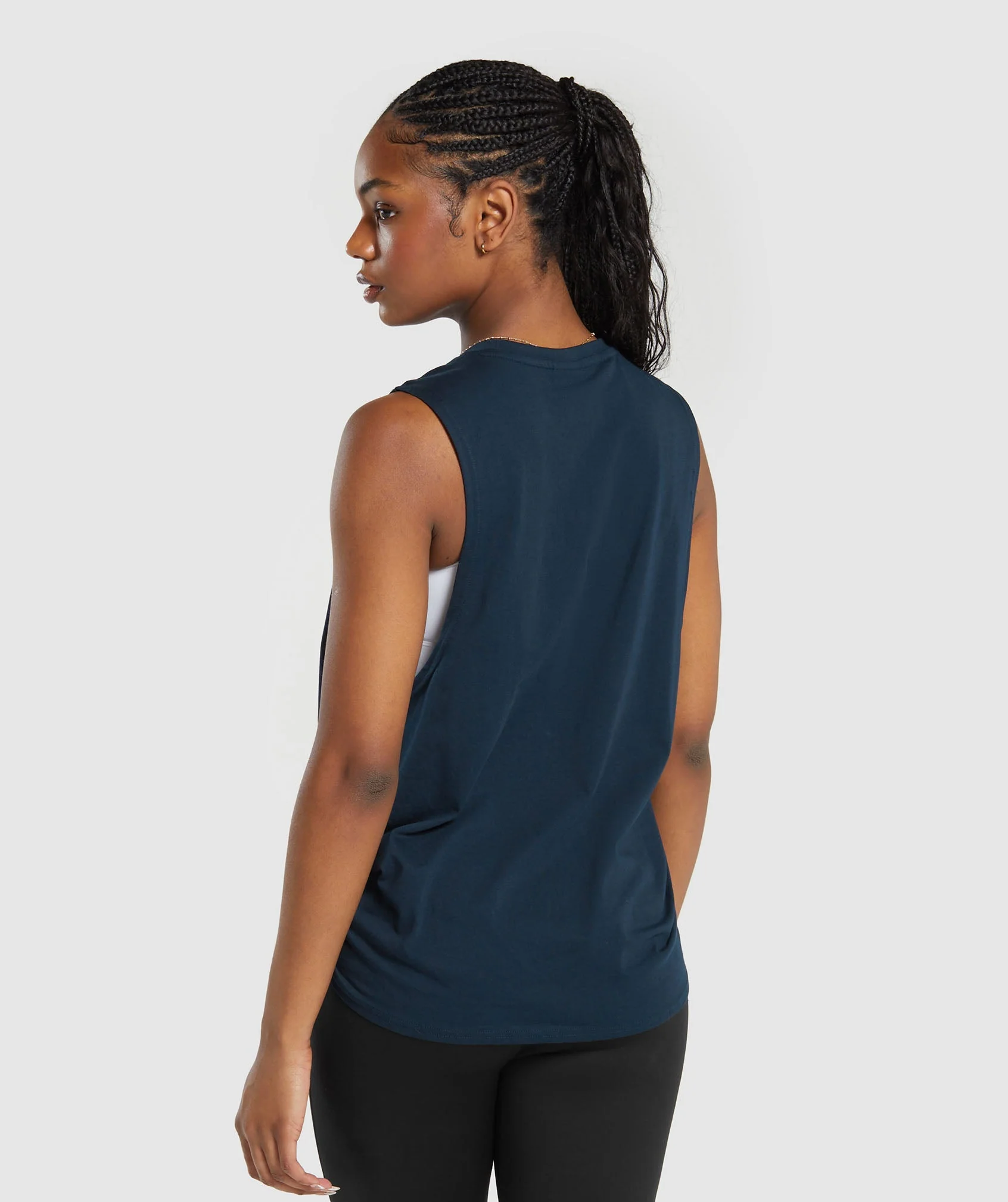 Gymshark Training Drop Arm Tank - Navy