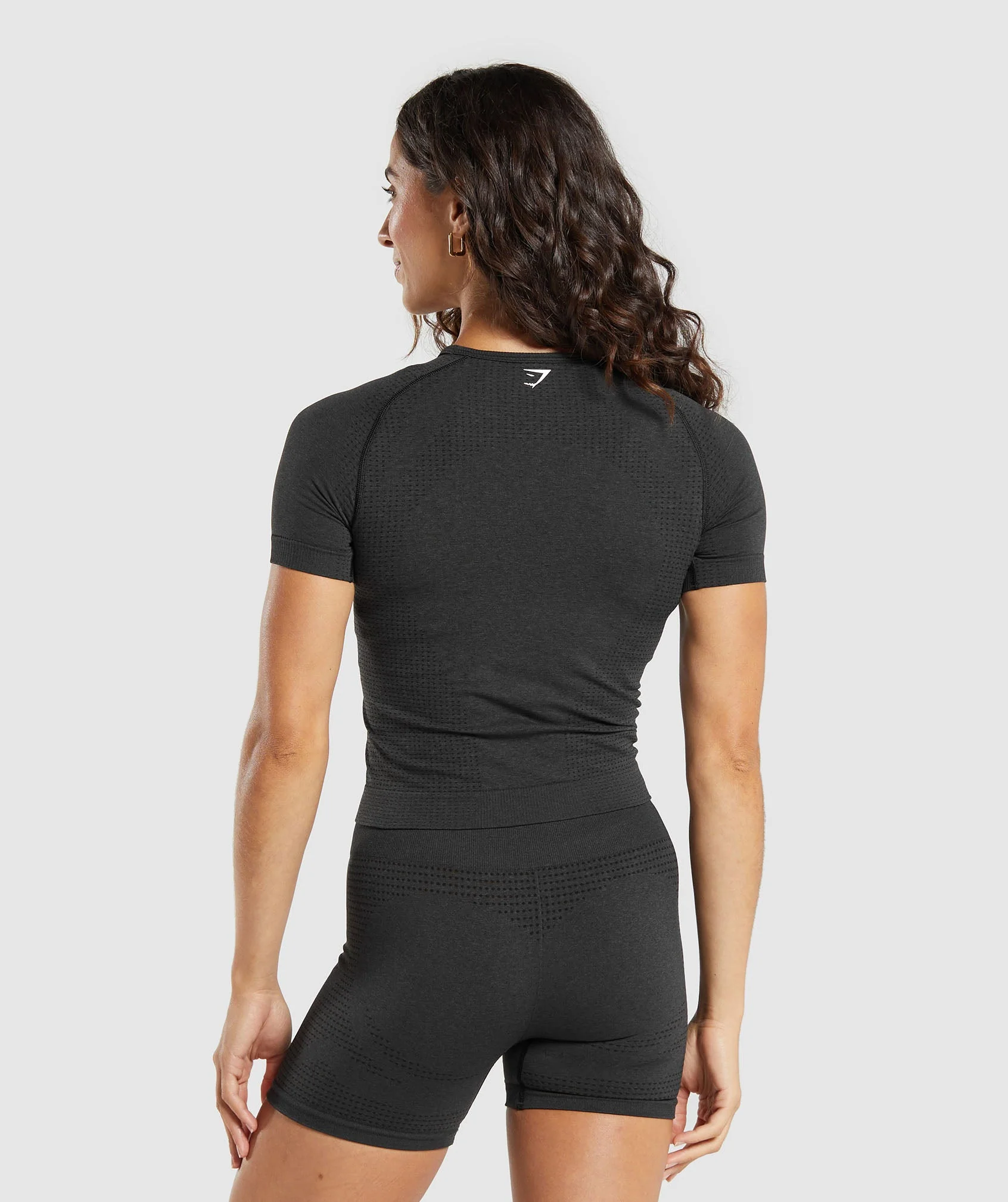 Gymshark Vital Seamless Tight T-Shirt - Black Marl