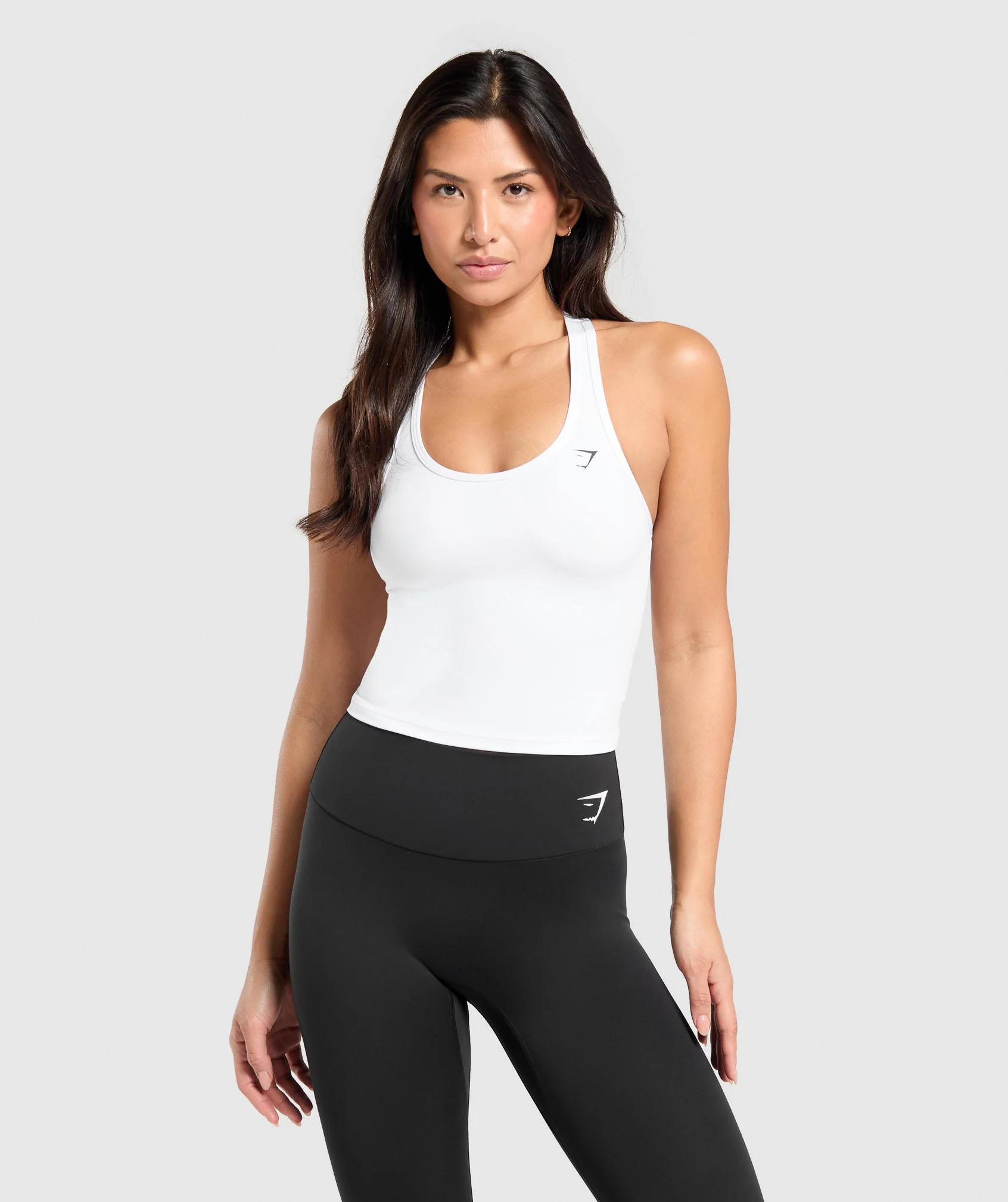 Gymshark Training Racer Midi Tank - White