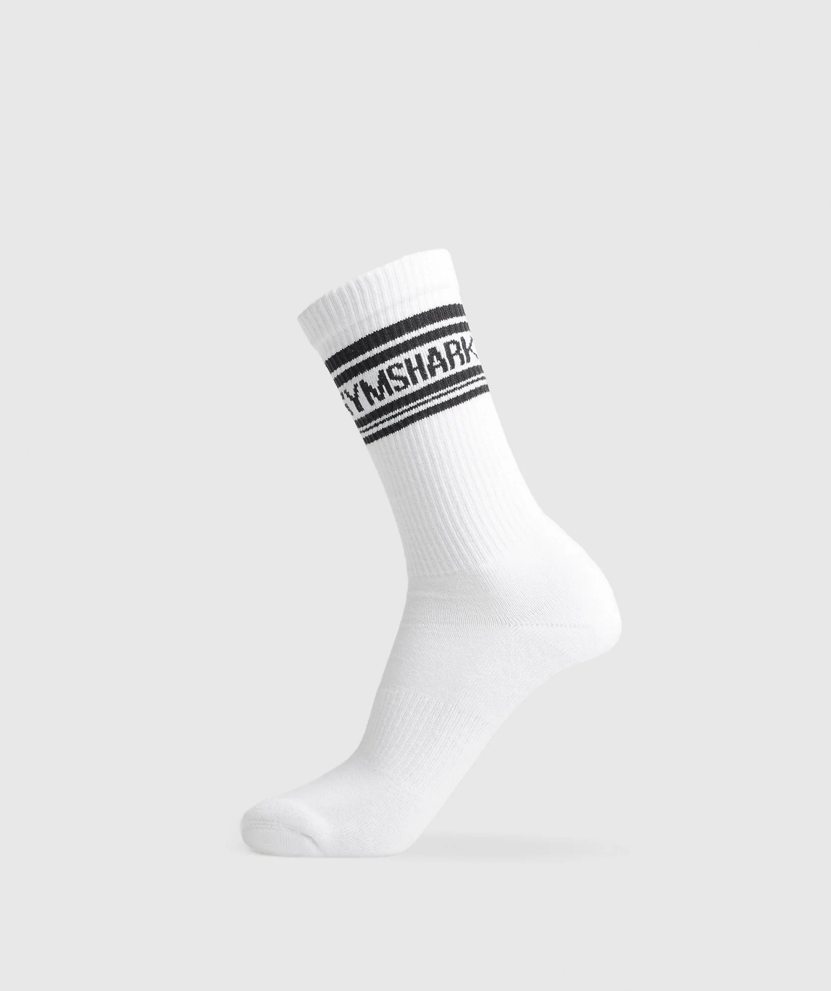 Gymshark Stripe Crew Single - White/Black