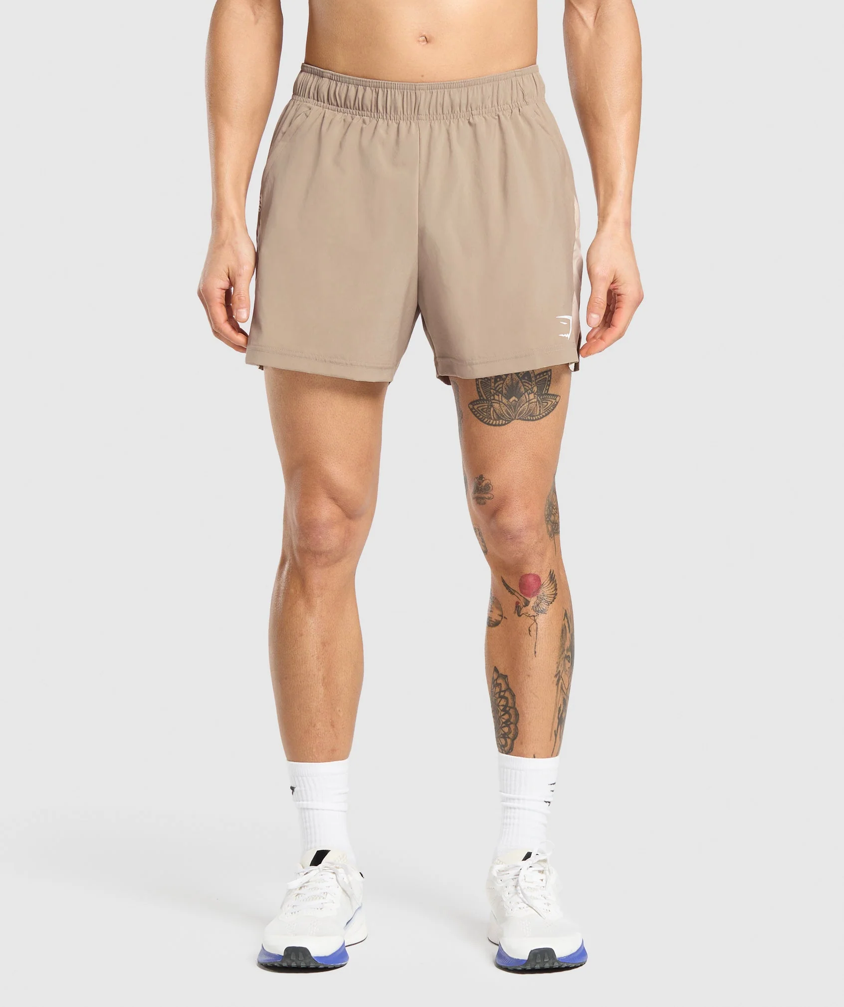 Gymshark Sport 5 Shorts - Cement Brown/Pebble Grey