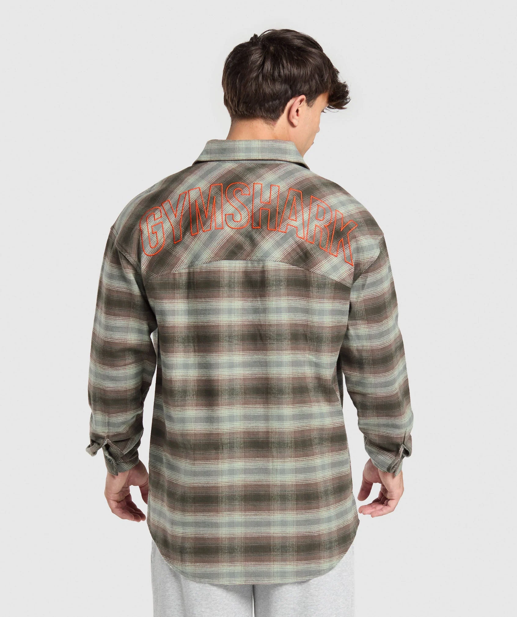Gymshark Flannel Shirt - Strength Green