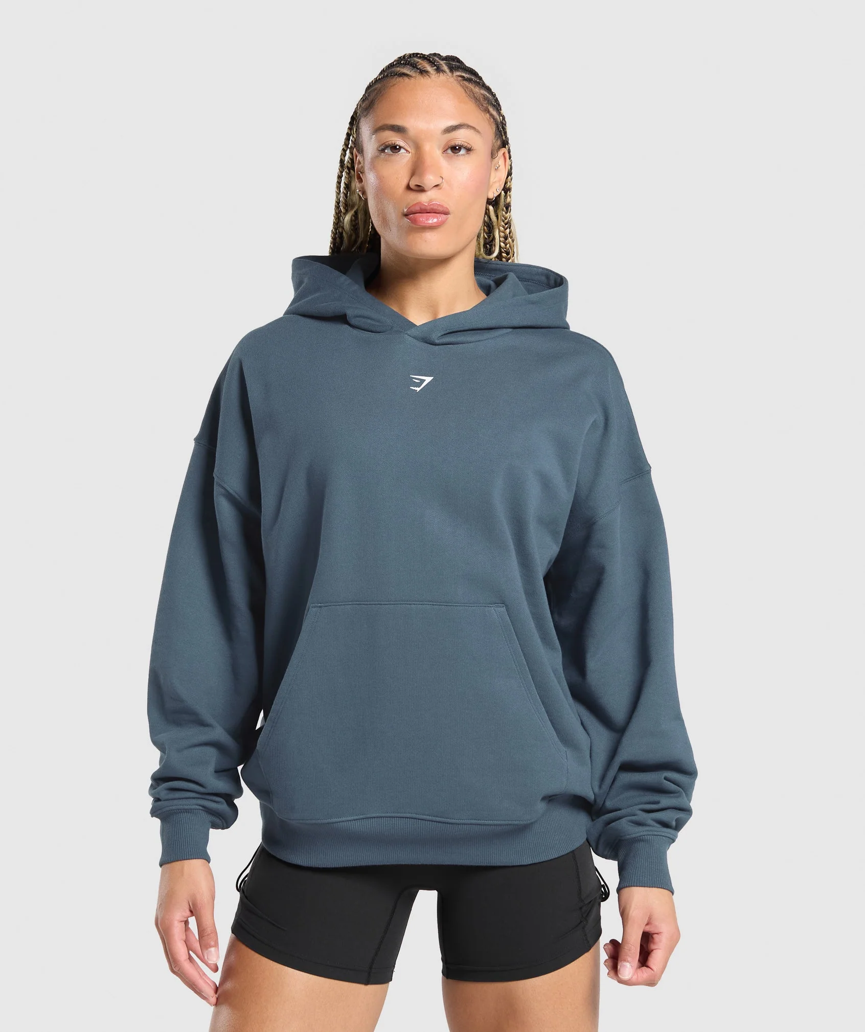 Gymshark Strength In Numbers Hoodie - Cargo Blue
