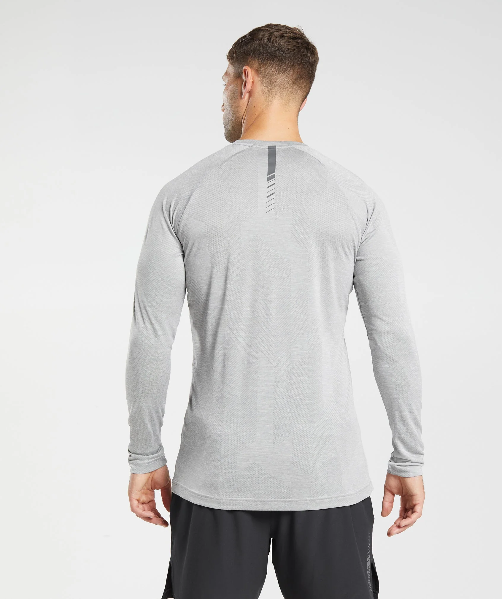 Gymshark Apex Long Sleeve T-Shirt - Light Grey/Smokey Grey