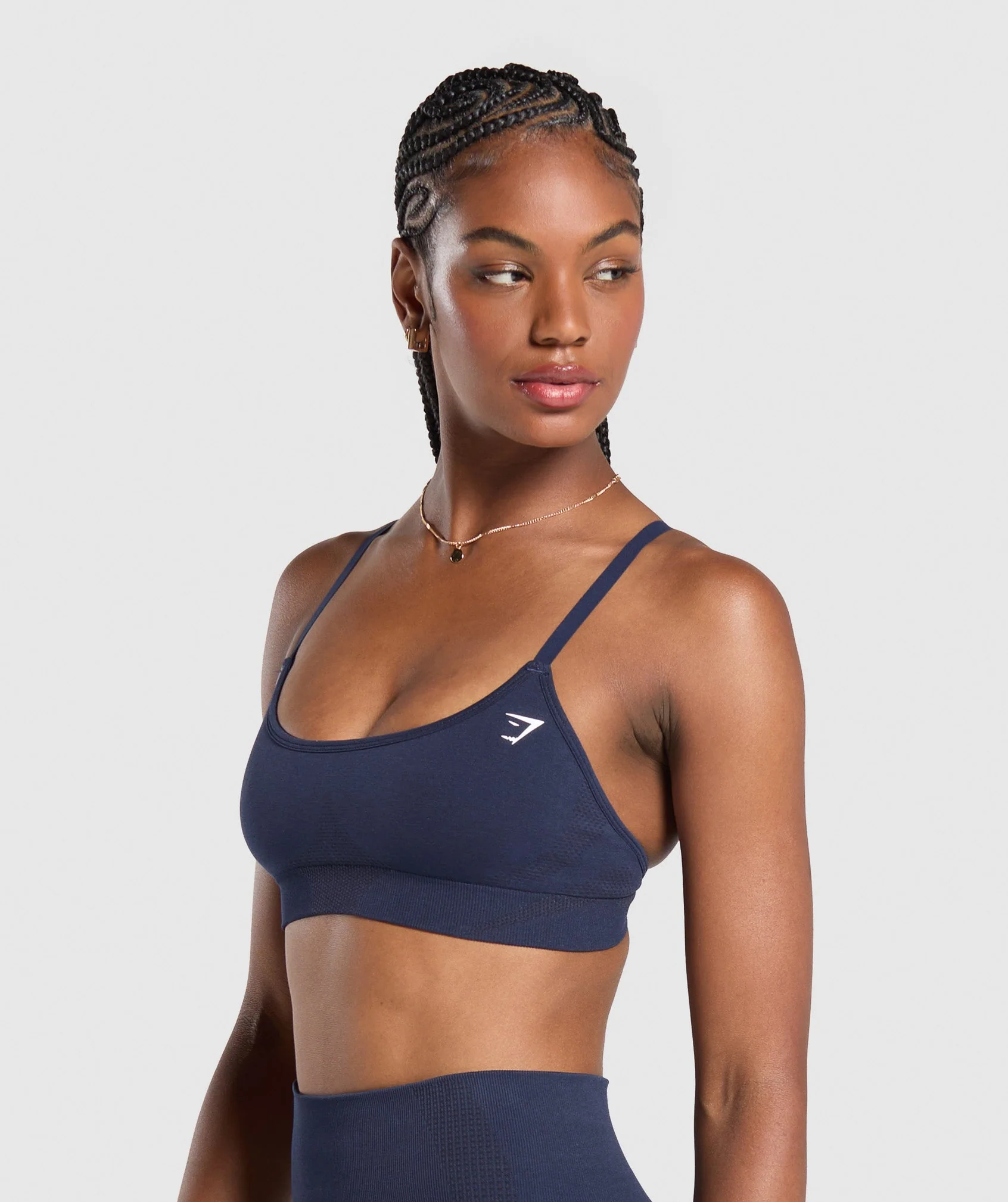 Gymshark Vital Seamless Sports Bra - Heavy Blue/ Marl