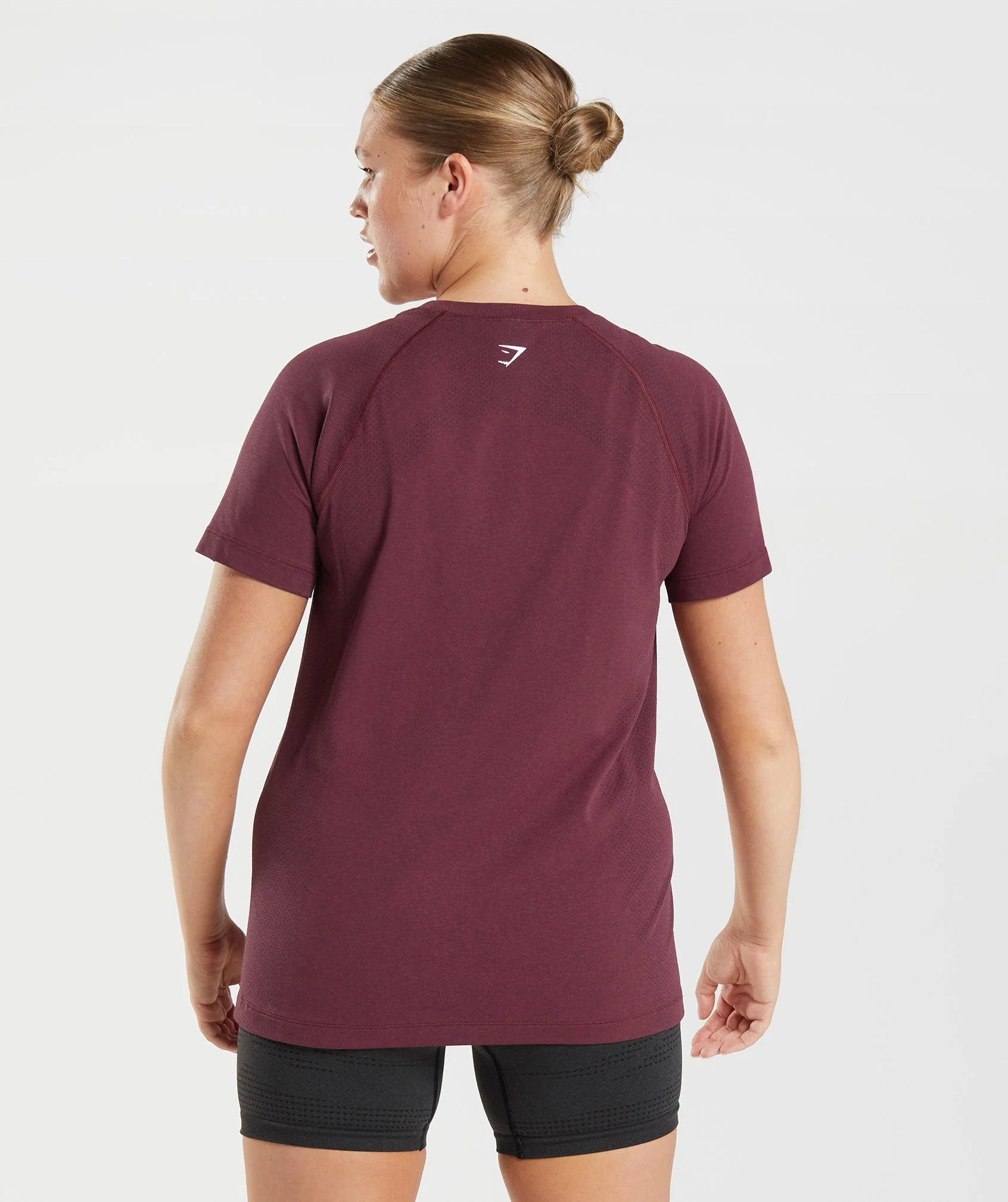 Gymshark Vital Seamless 2.0 Light T-Shirt - Baked Maroon Marl