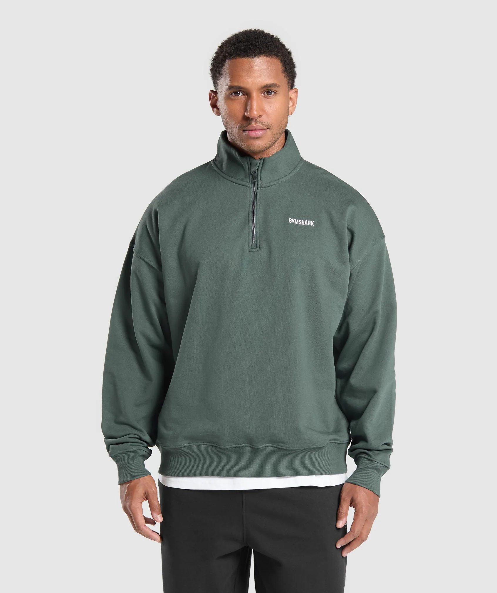Gymshark Rest Day Sweats 1/4 Zip - Slate Teal
