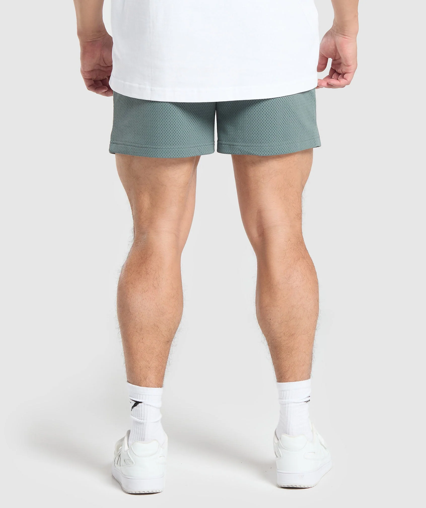 Gymshark Workout Gear Mesh 5 Shorts - Cargo Teal