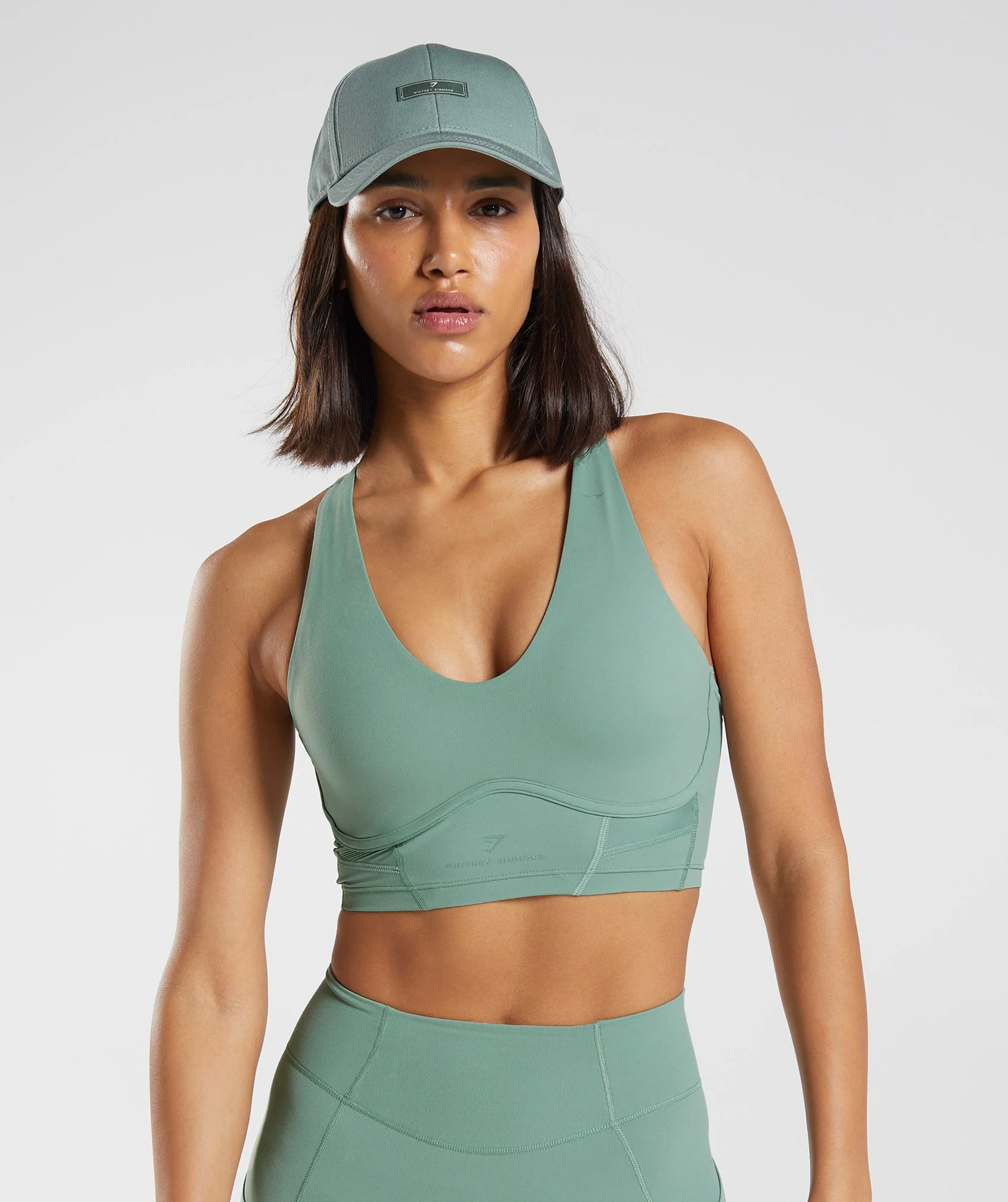 Gymshark Whitney Longline Bra - Leaf Green