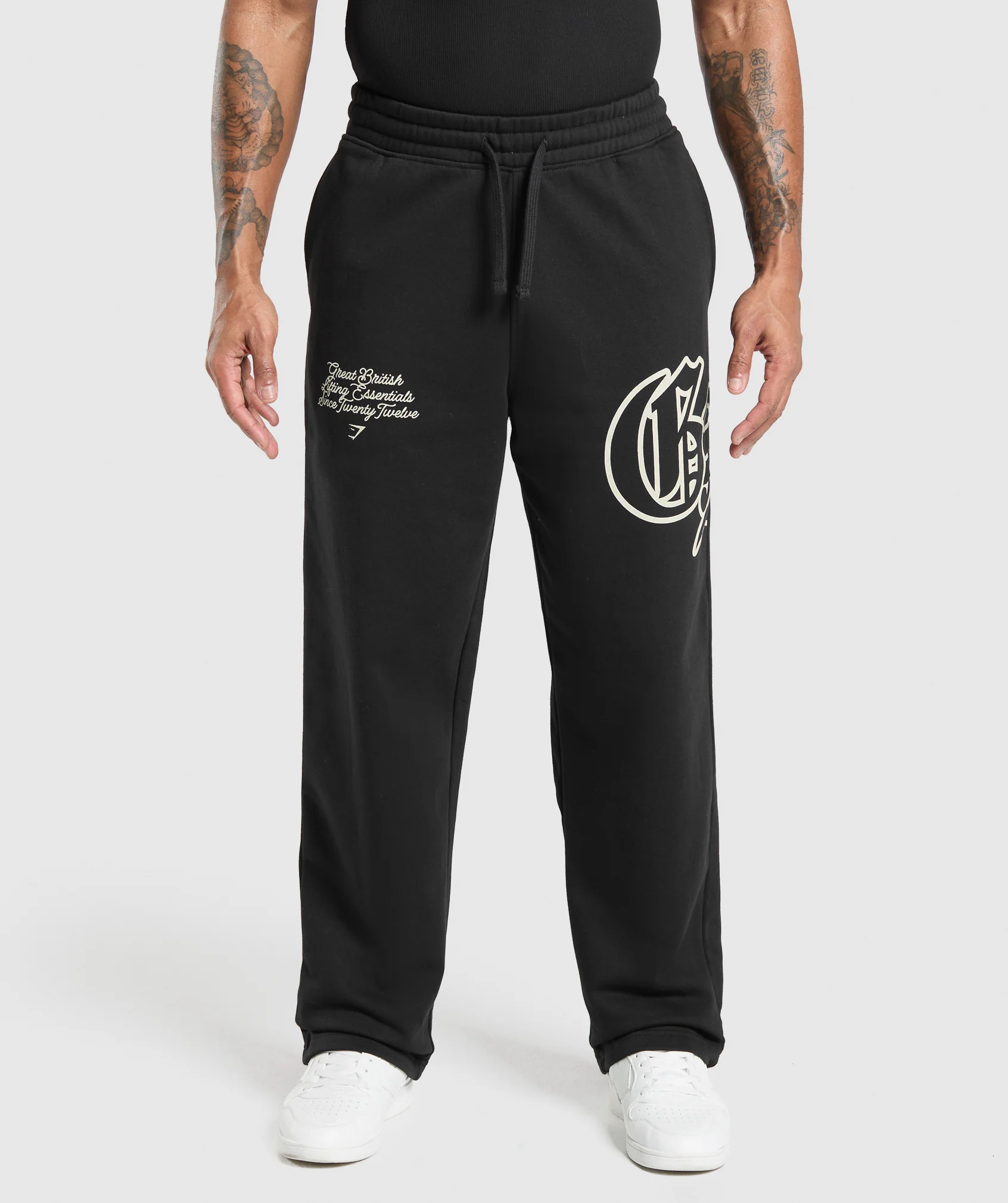 Gymshark Varsity Straight Leg Joggers - Black