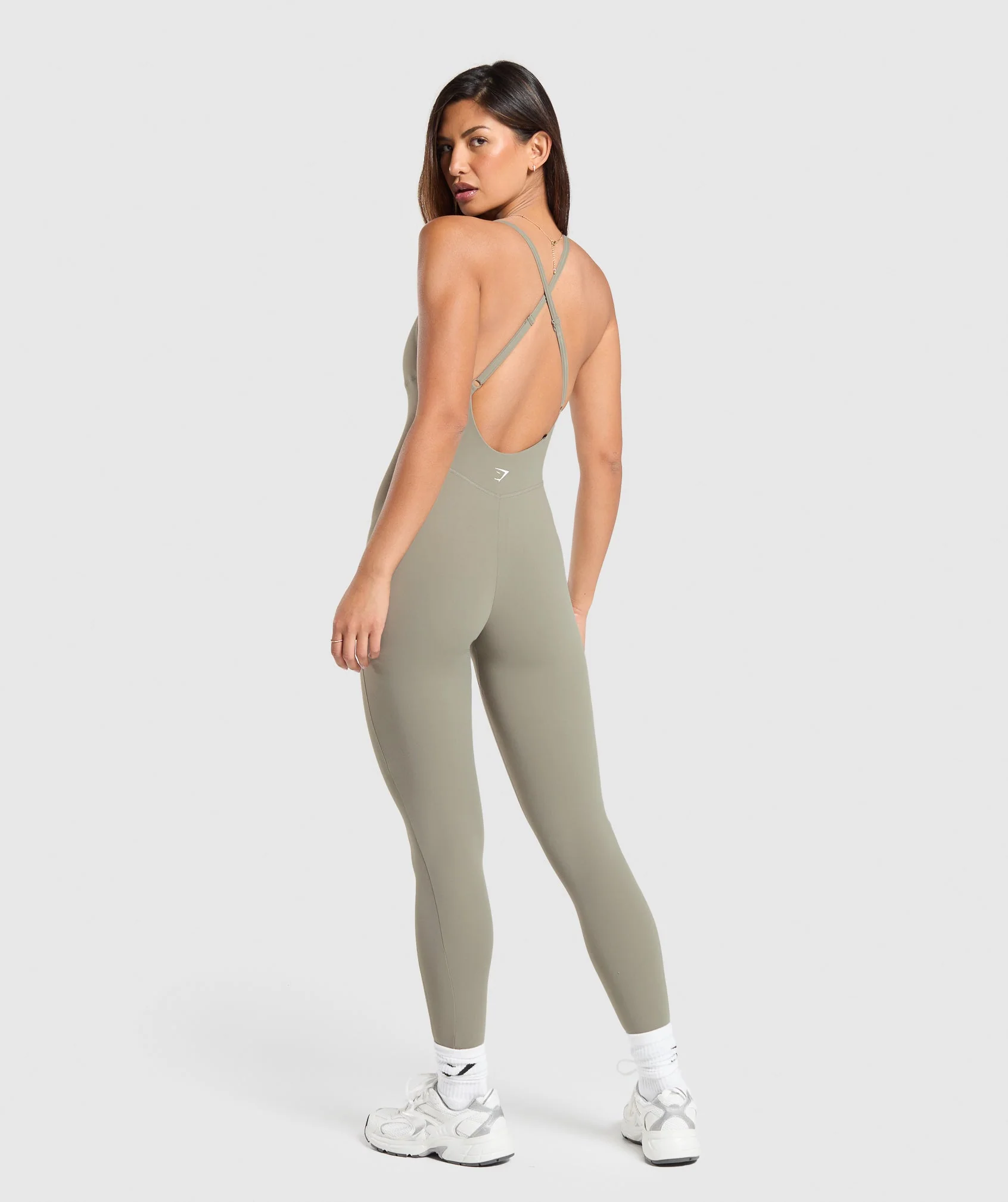 Gymshark Strappy All In One - Linen Brown