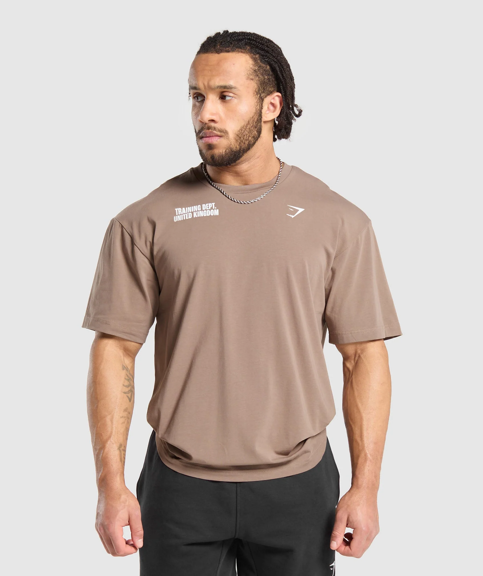 Gymshark Training Dept. UK T-Shirt - Mocha Mauve