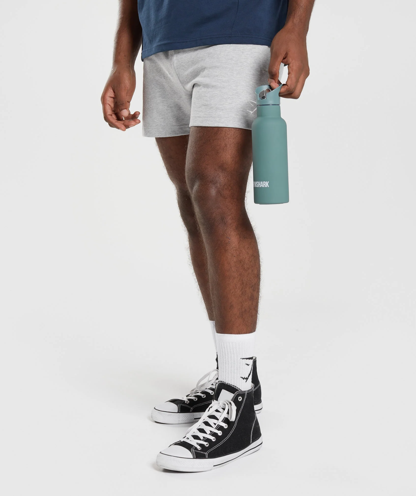 Gymshark 500ml Straw Flask - Thunder Blue