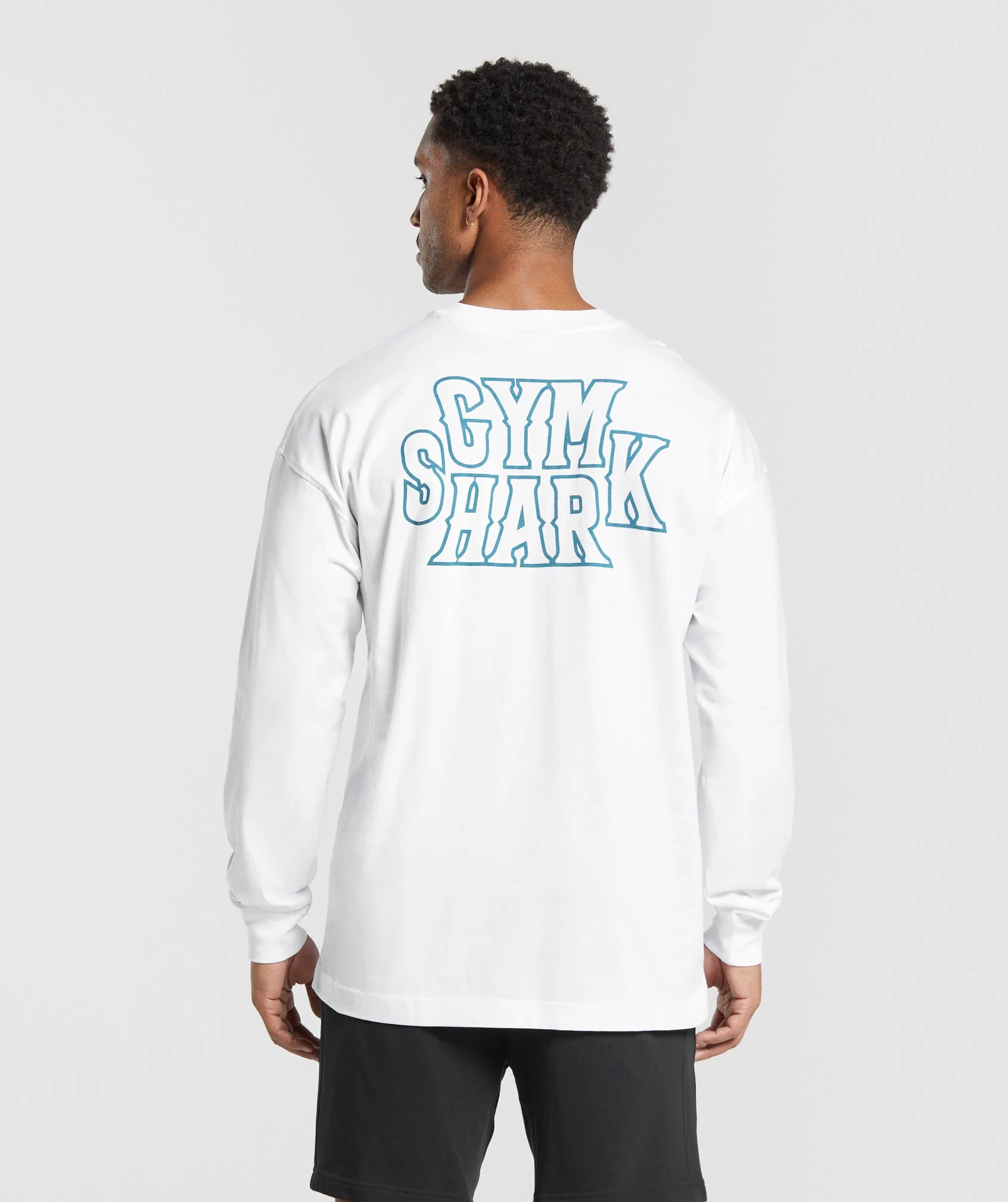 Gymshark Stacked Long Sleeve T-Shirt - White