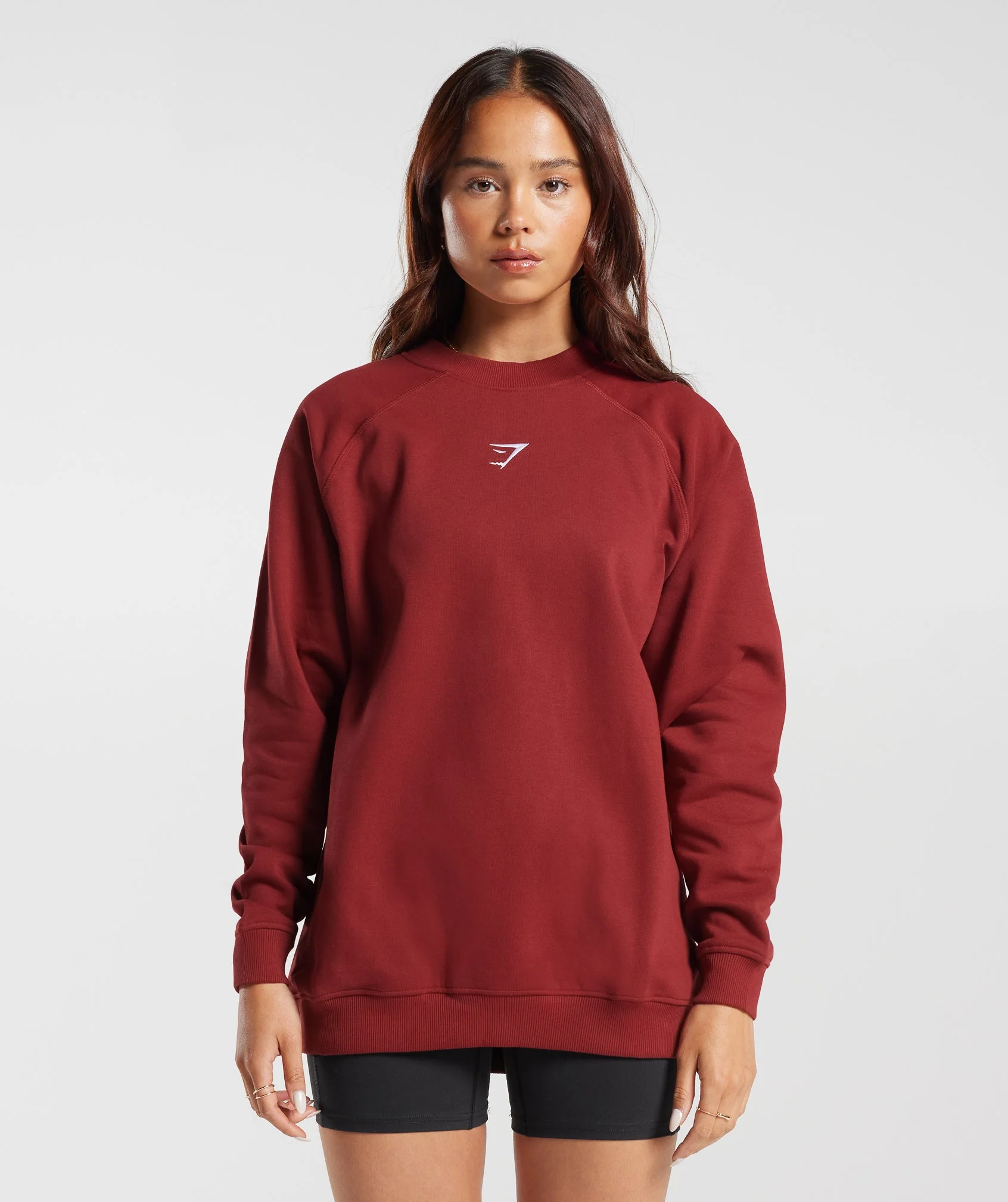 Gymshark Training Oversized Fleece Sweatshirt - Spiced Red