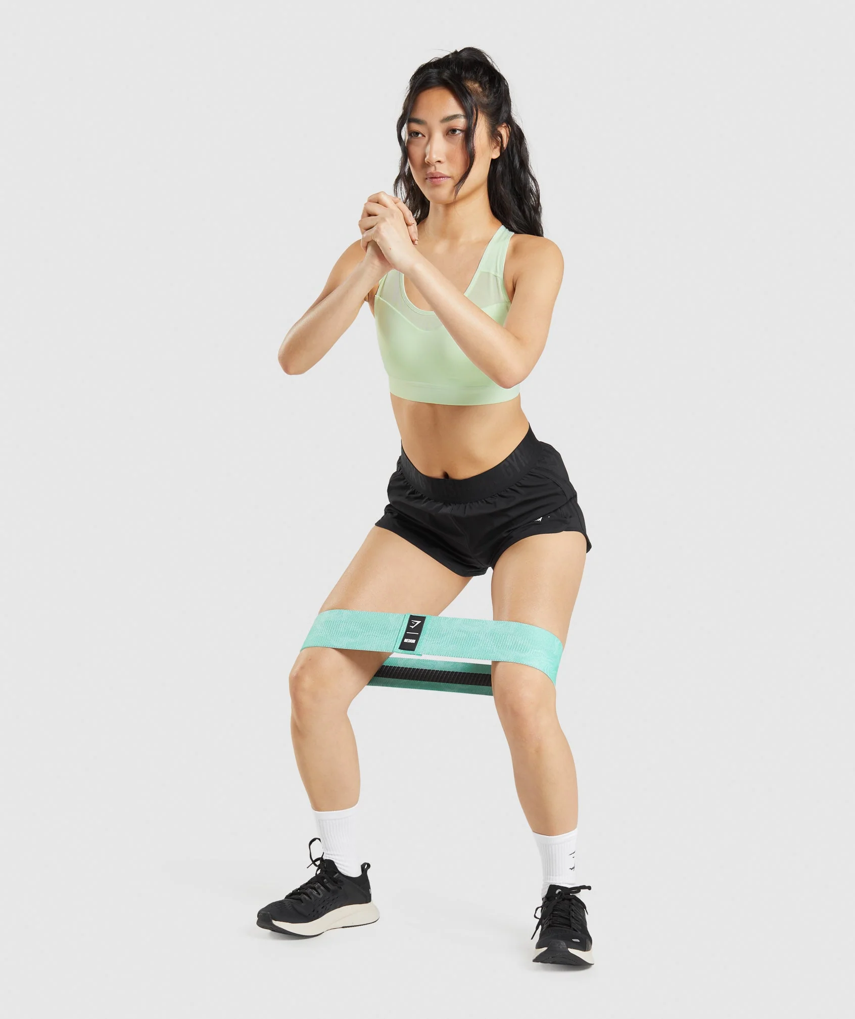 Gymshark Medium Glute Band - Bright Turquoise Print
