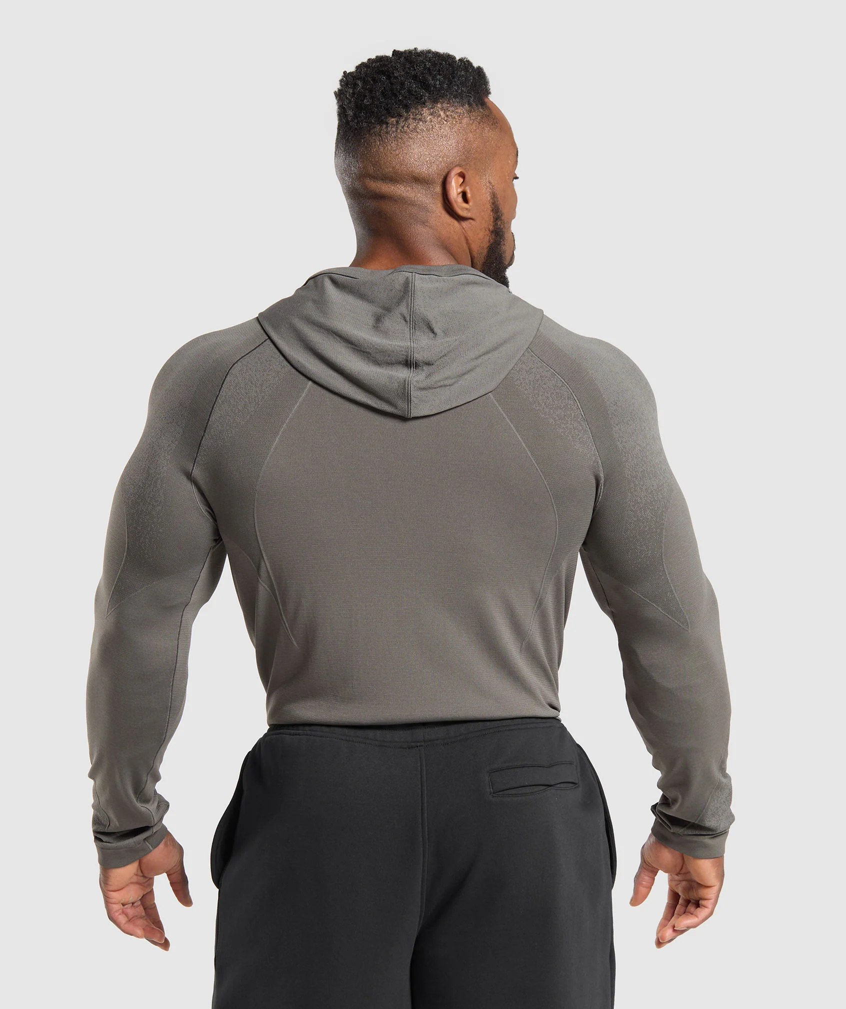 Gymshark Shadow Seamless Hoodie - Meteor Grey