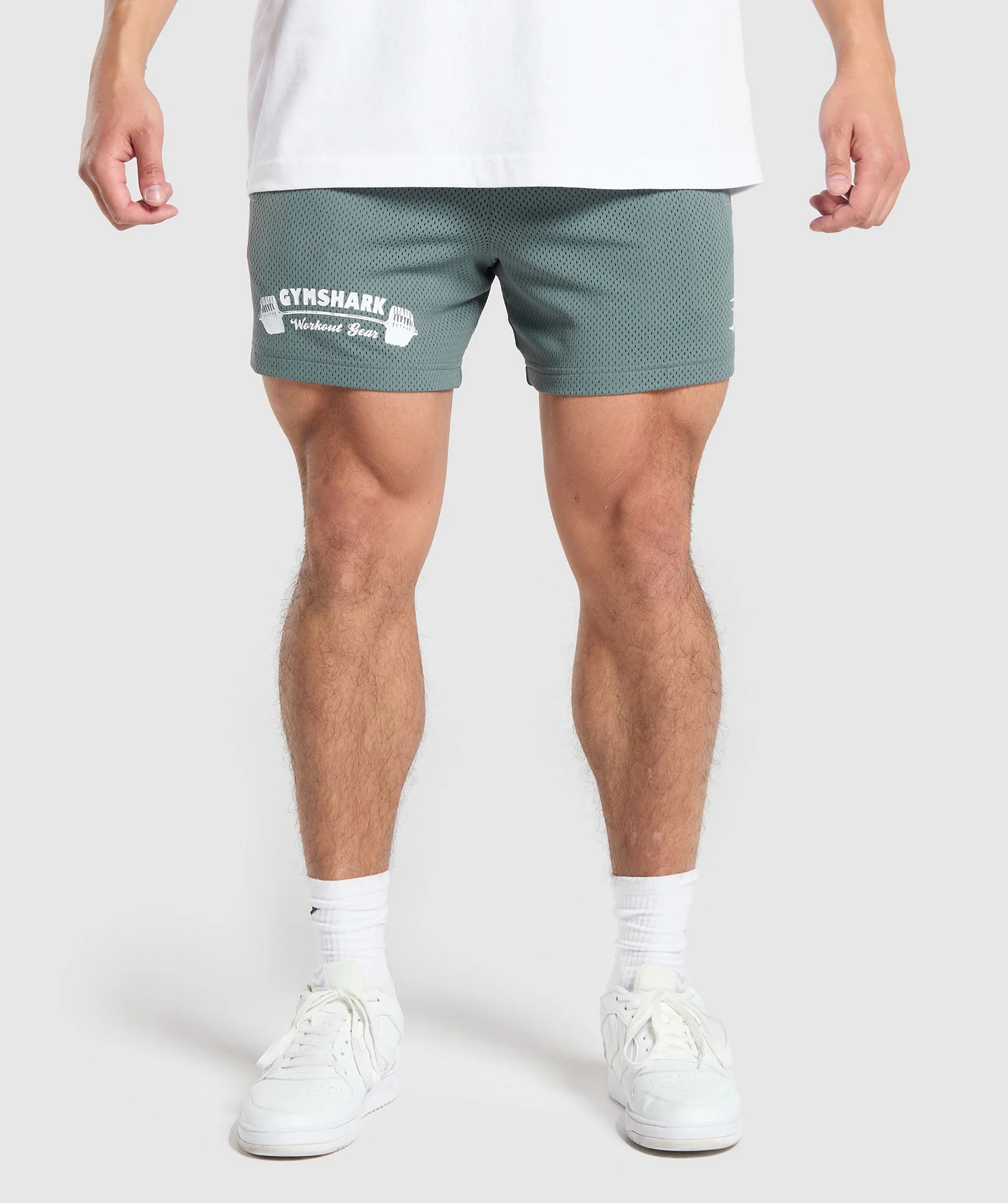 Gymshark Workout Gear Mesh 5 Shorts - Cargo Teal