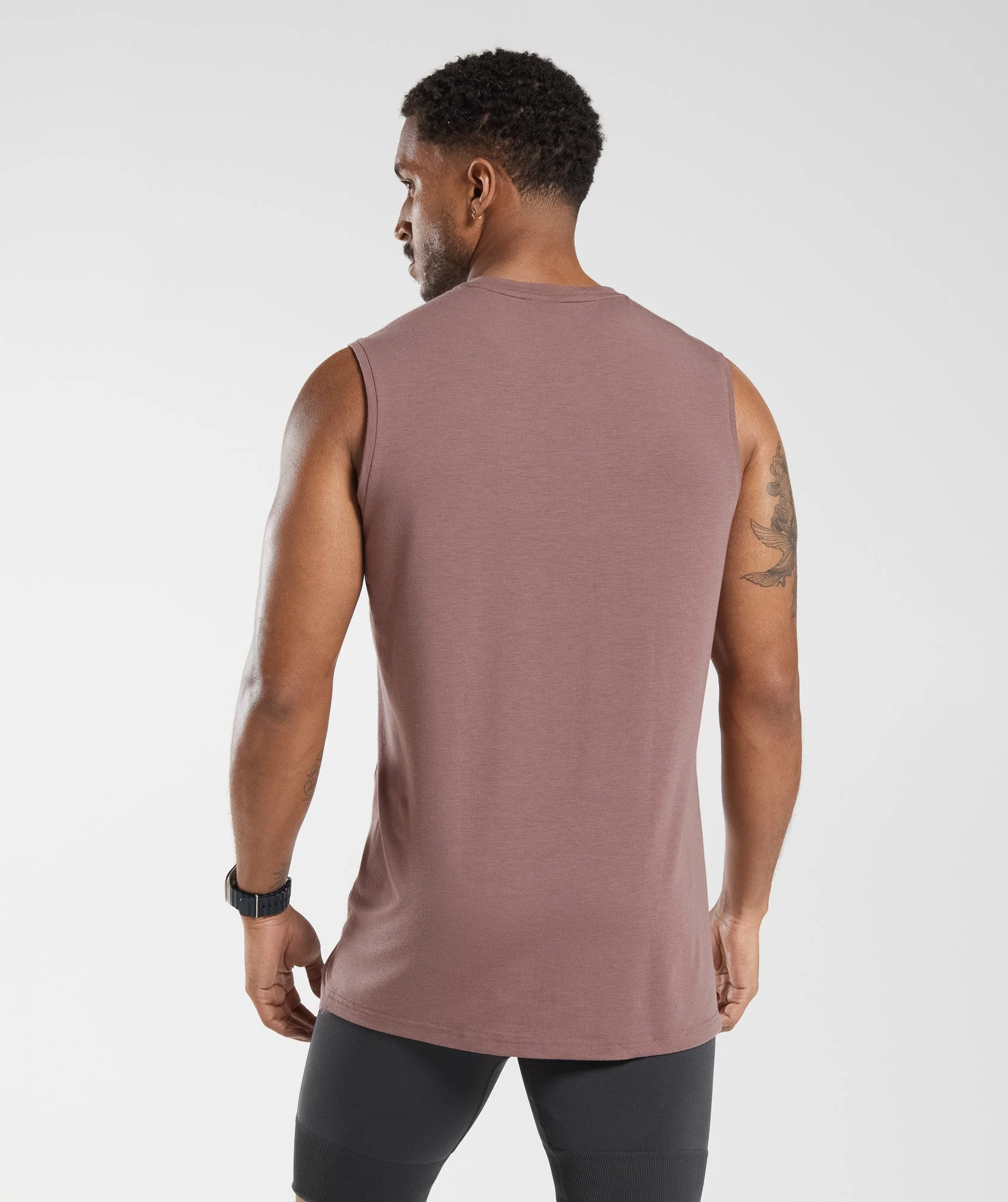 Gymshark Studio Breathe Tank - Dusty Maroon