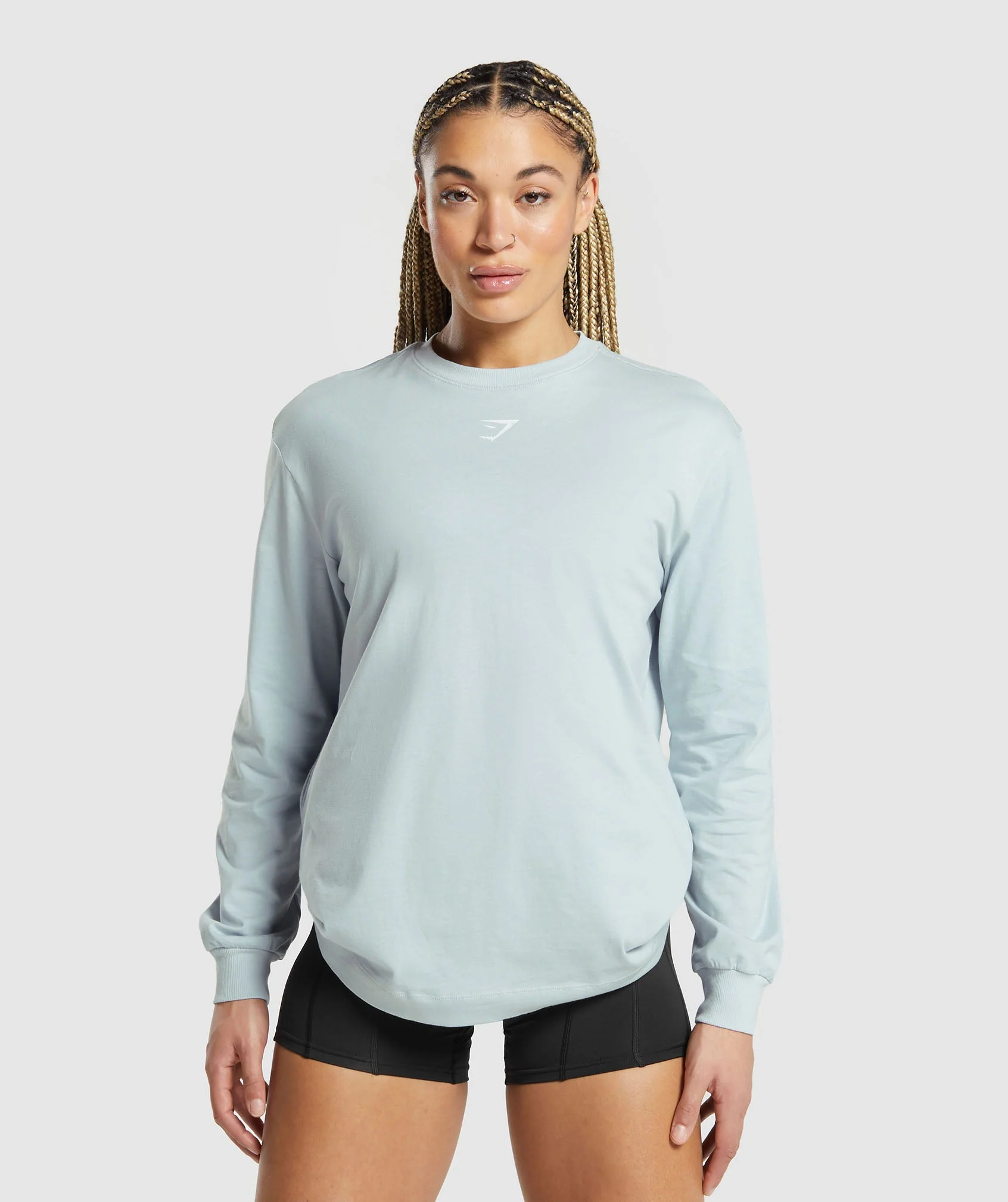 Gymshark Weightlifting Long Sleeve Top - Fresh Blue