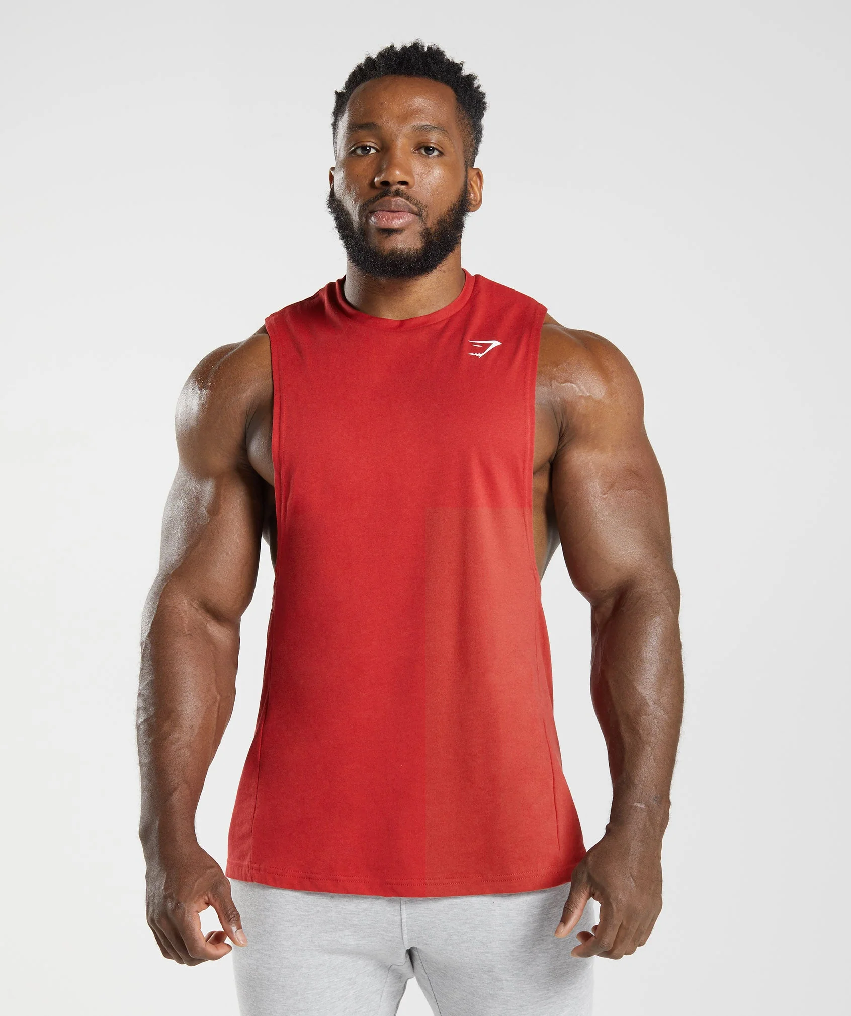 Gymshark React Drop Arm Tank - Salsa Red