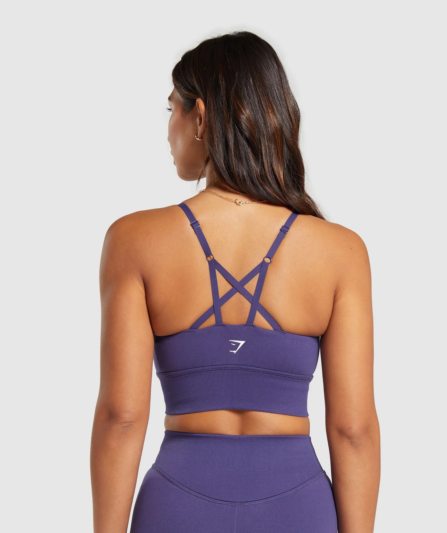 Gymshark Sweat Seamless Cross Back Sports Bra - Galaxy Purple