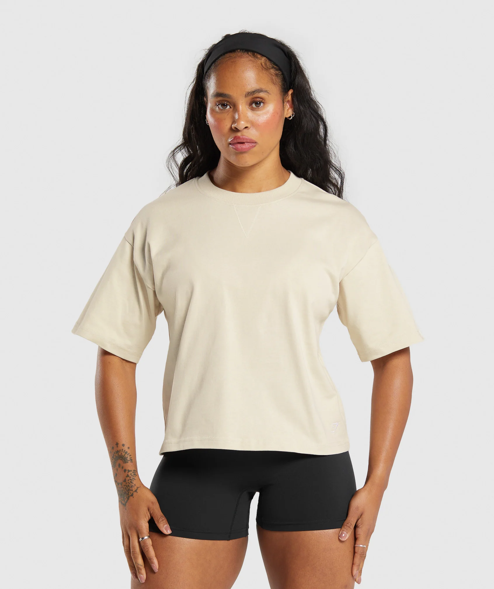 Gymshark Heavyweight Cotton T-Shirt - Ecru White