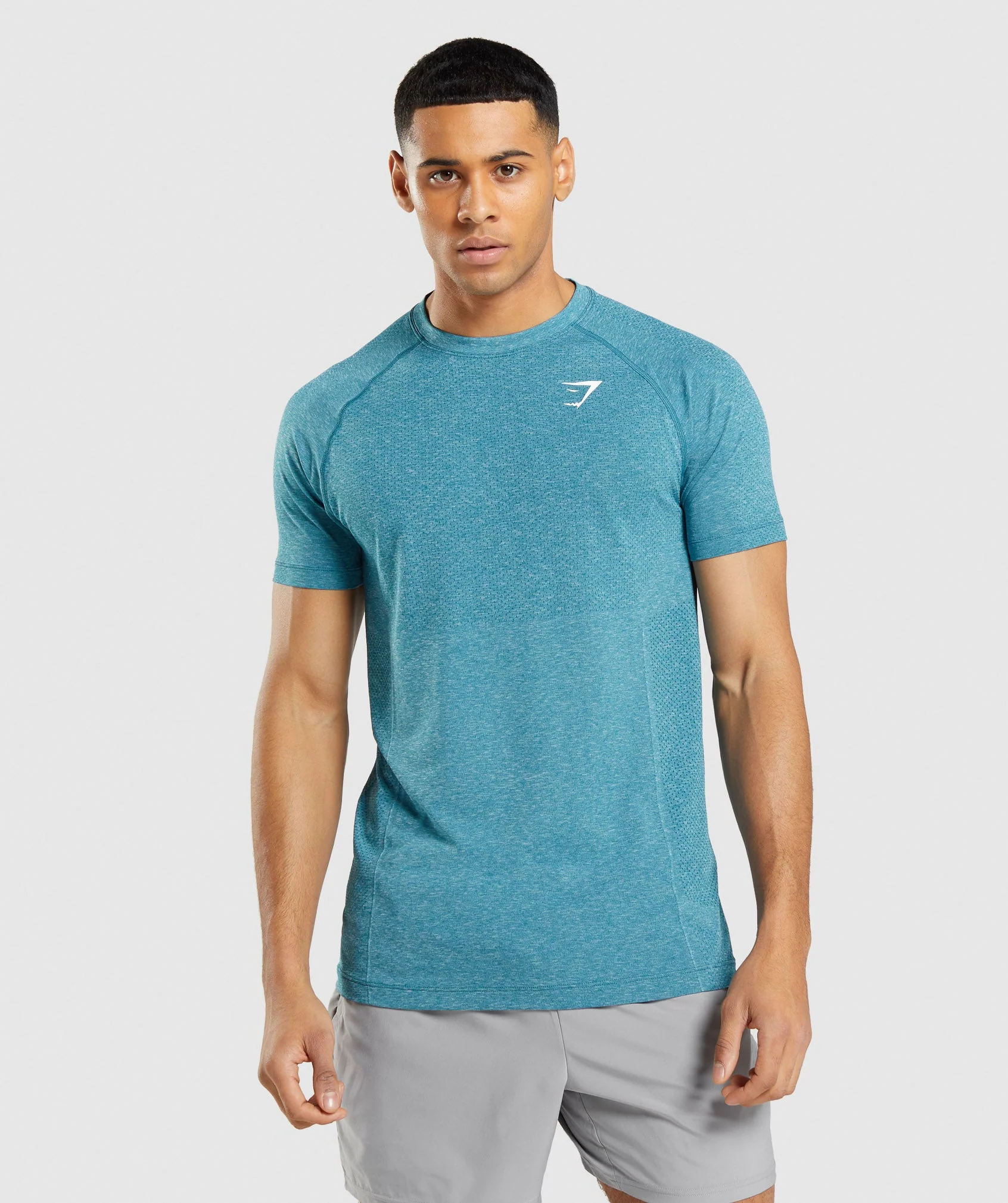 Gymshark Vital Light Seamless T-Shirt - Tahoe Teal Marl