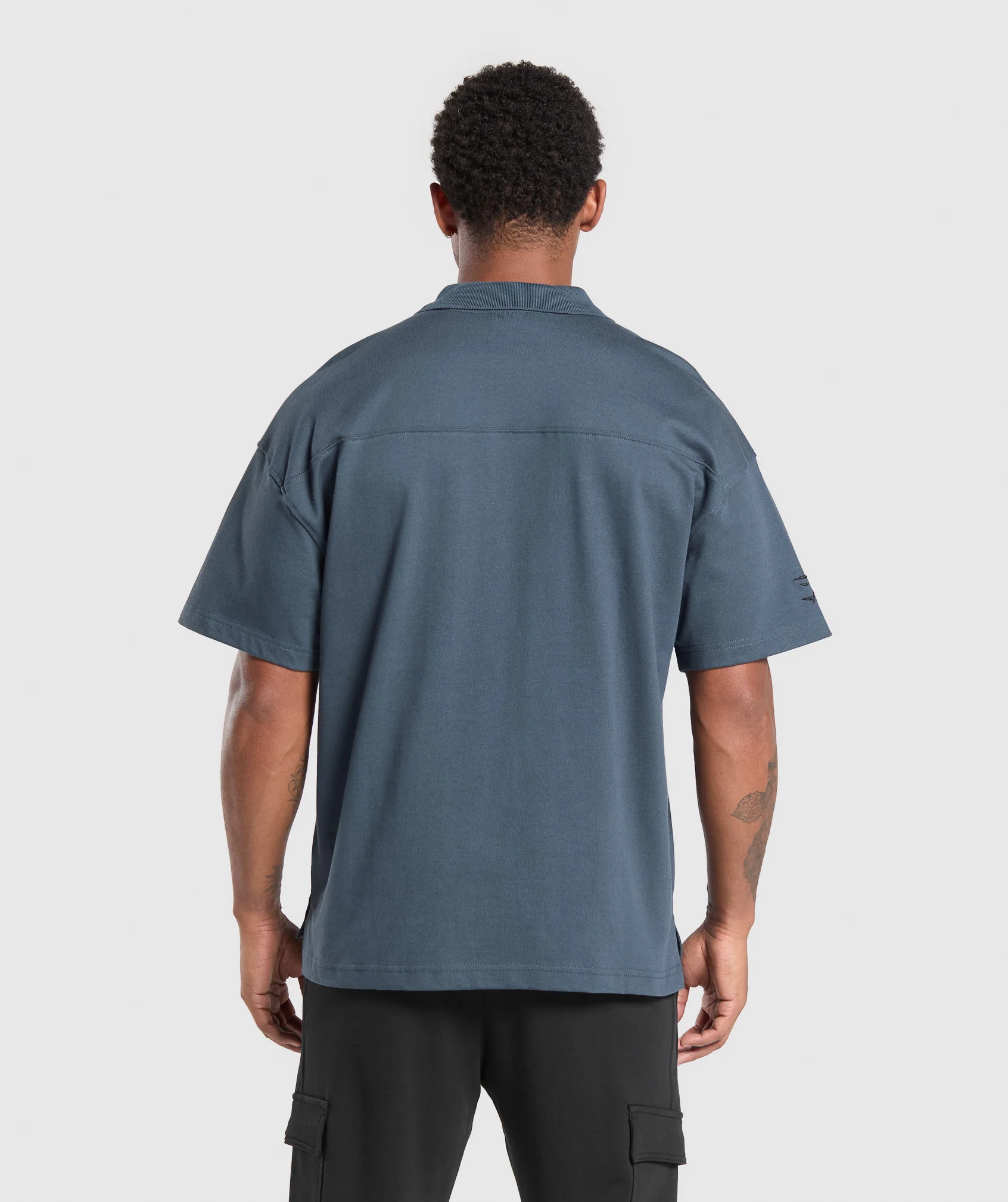 Gymshark Short Sleeve Polo - Cargo Blue