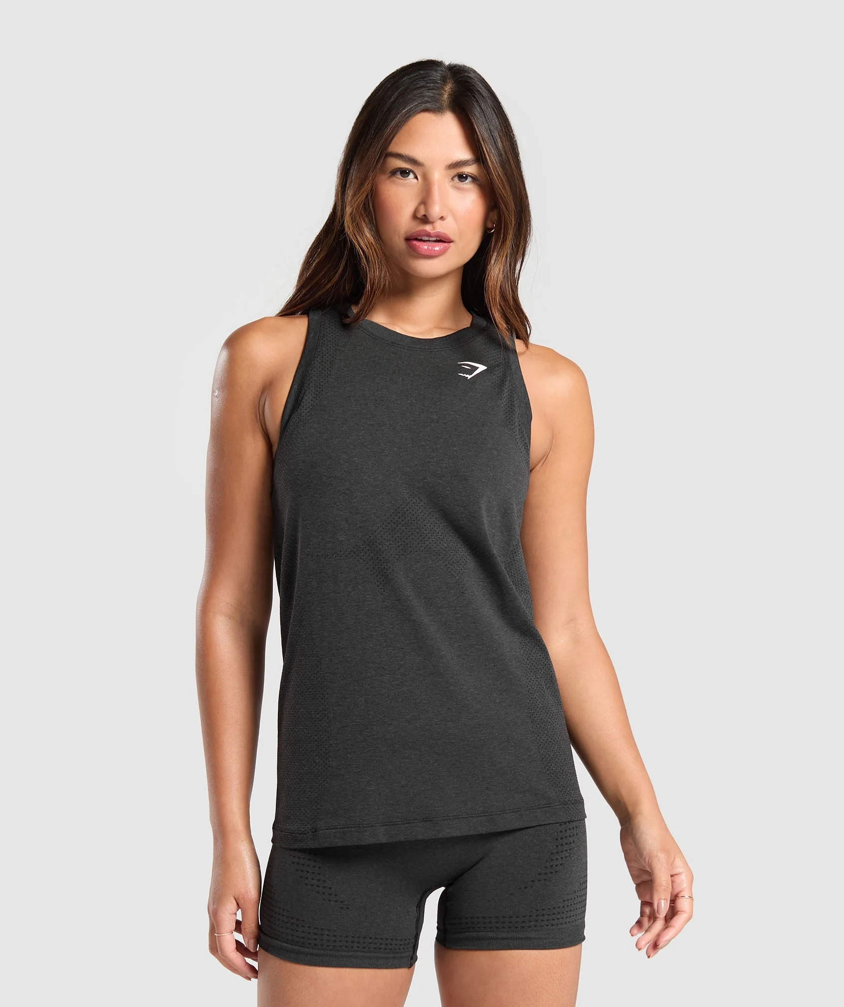 Gymshark Vital Seamless 2.0 Light Tank - Black Marl