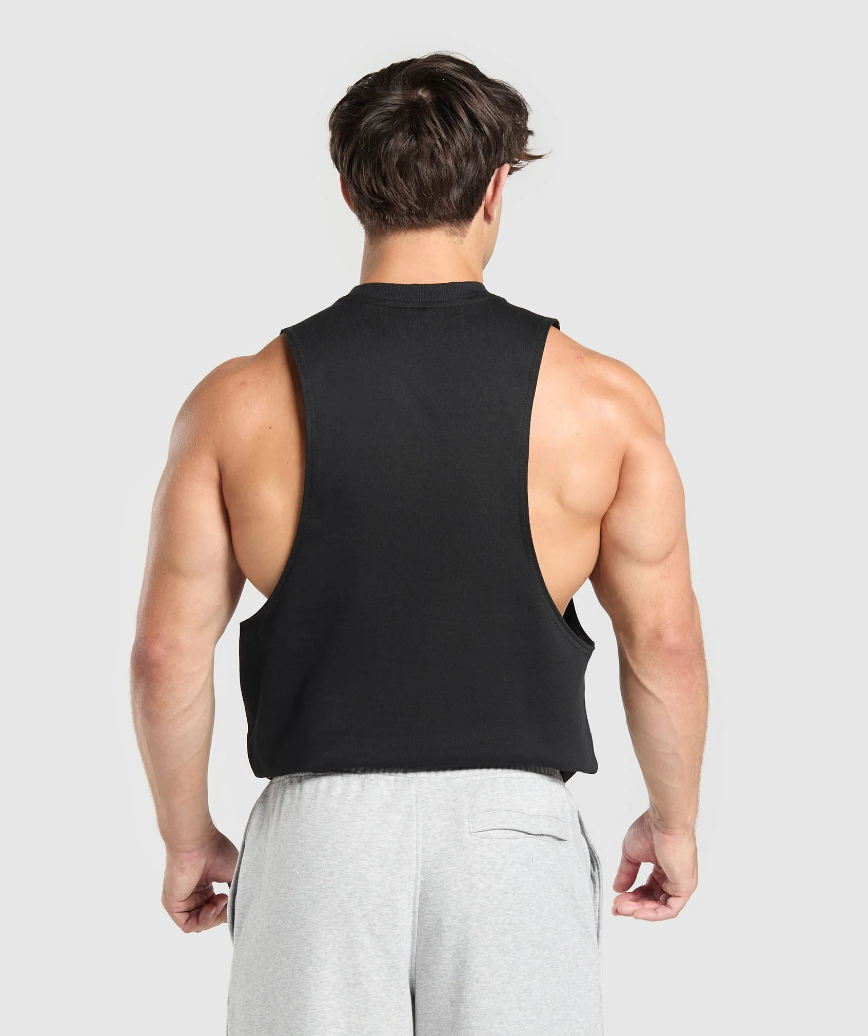 Gymshark Premium Lifting Drop Arm Tank - Black