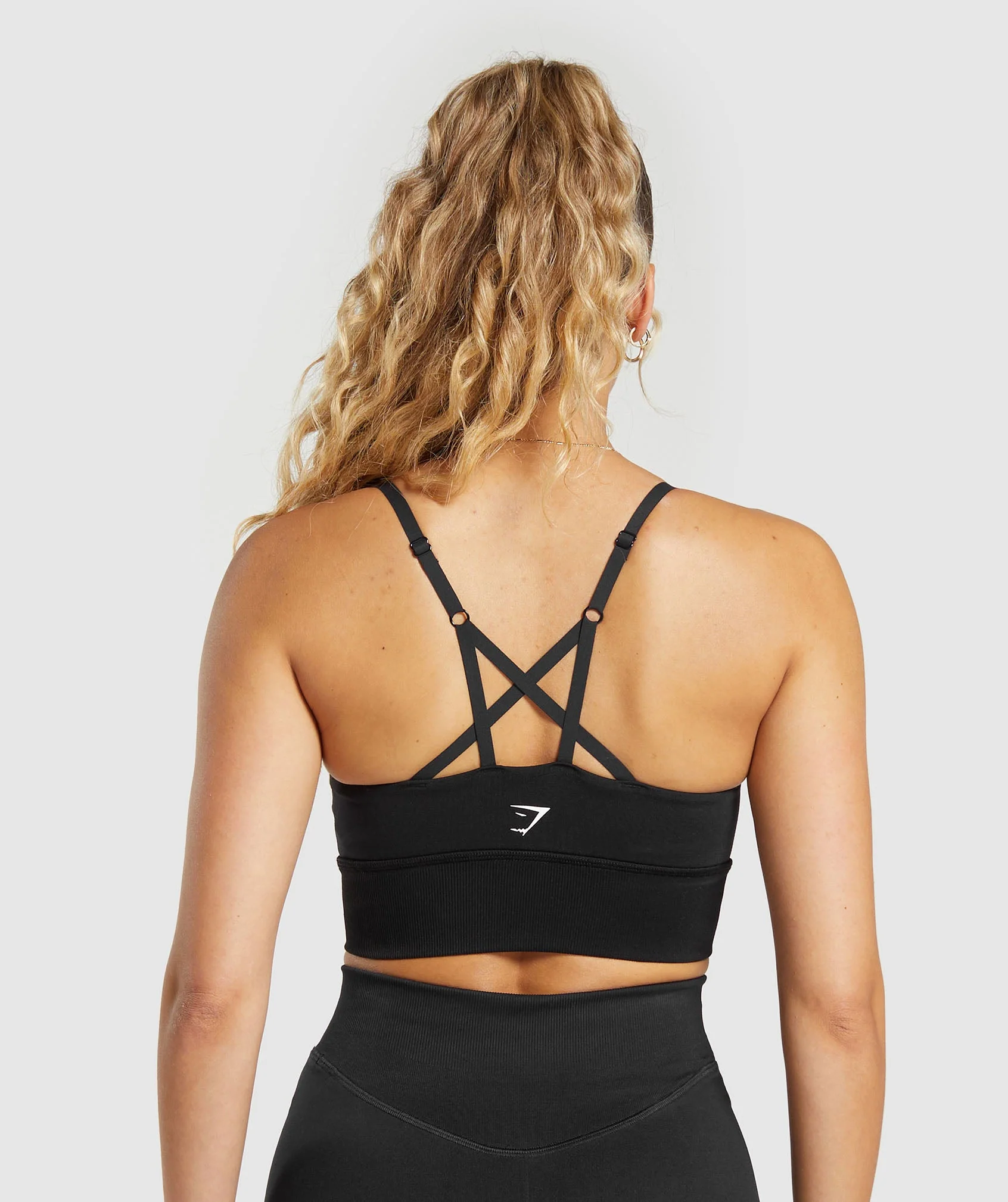 Gymshark Sweat Seamless Cross Back Sports Bra - Black