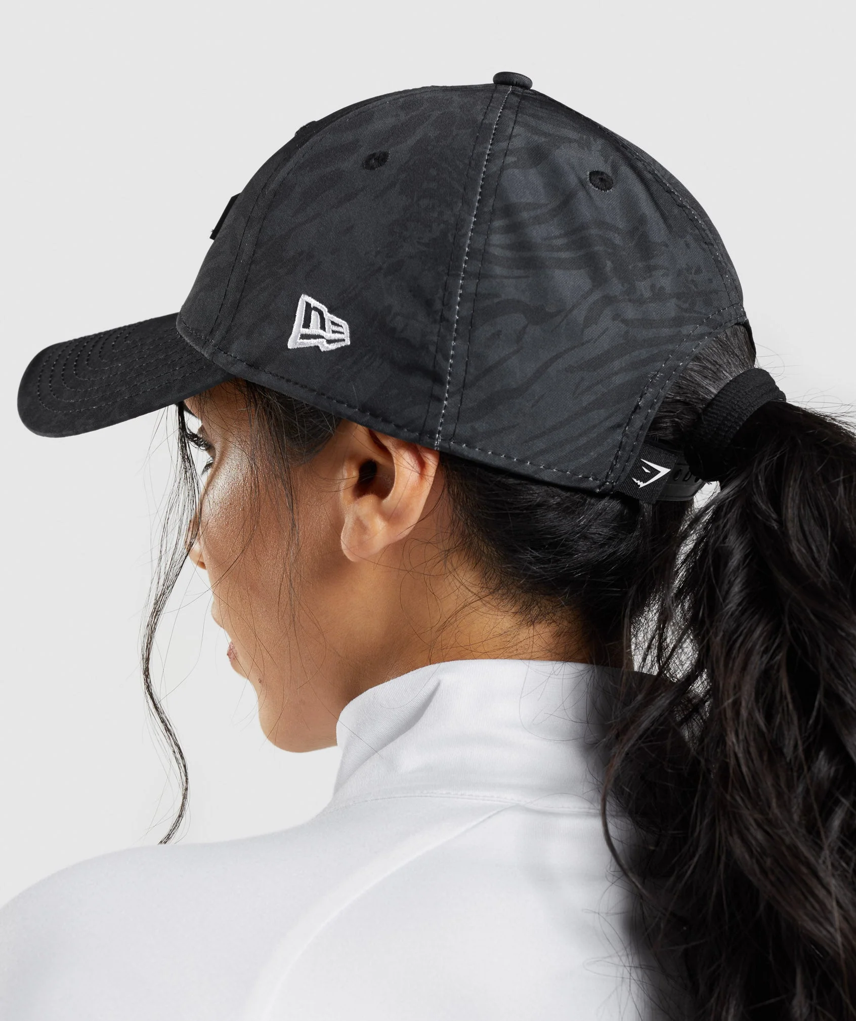 Gymshark Animal Print Snapback - Black