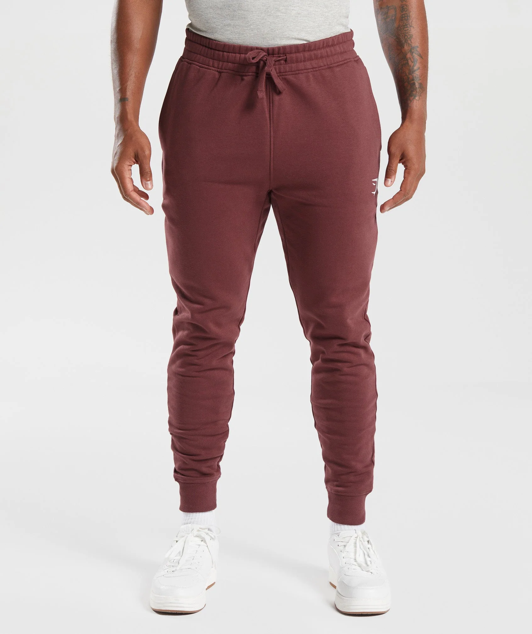Gymshark Crest Joggers - Washed Burgundy