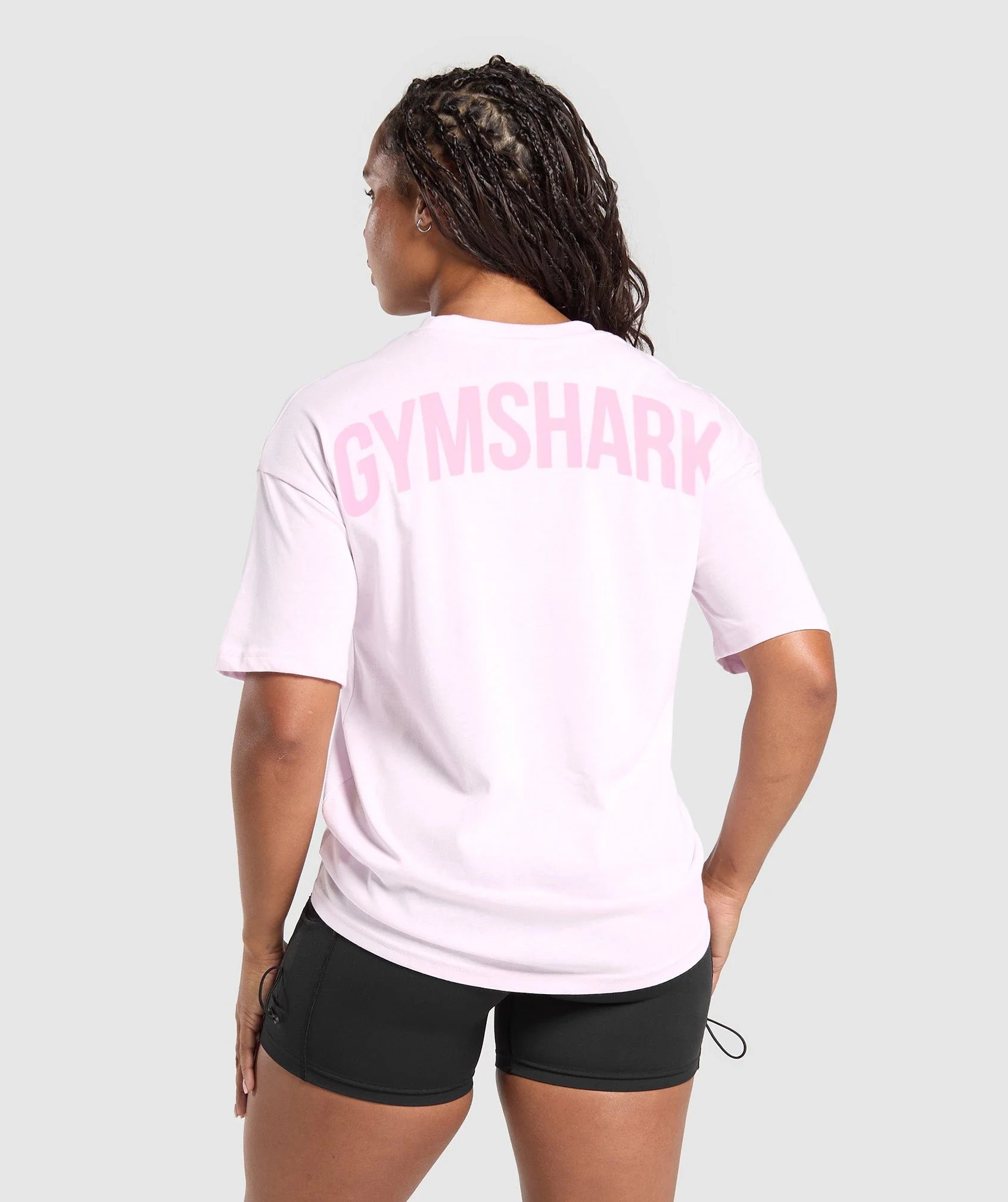 Power Oversized T-Shirt - Ice Pink