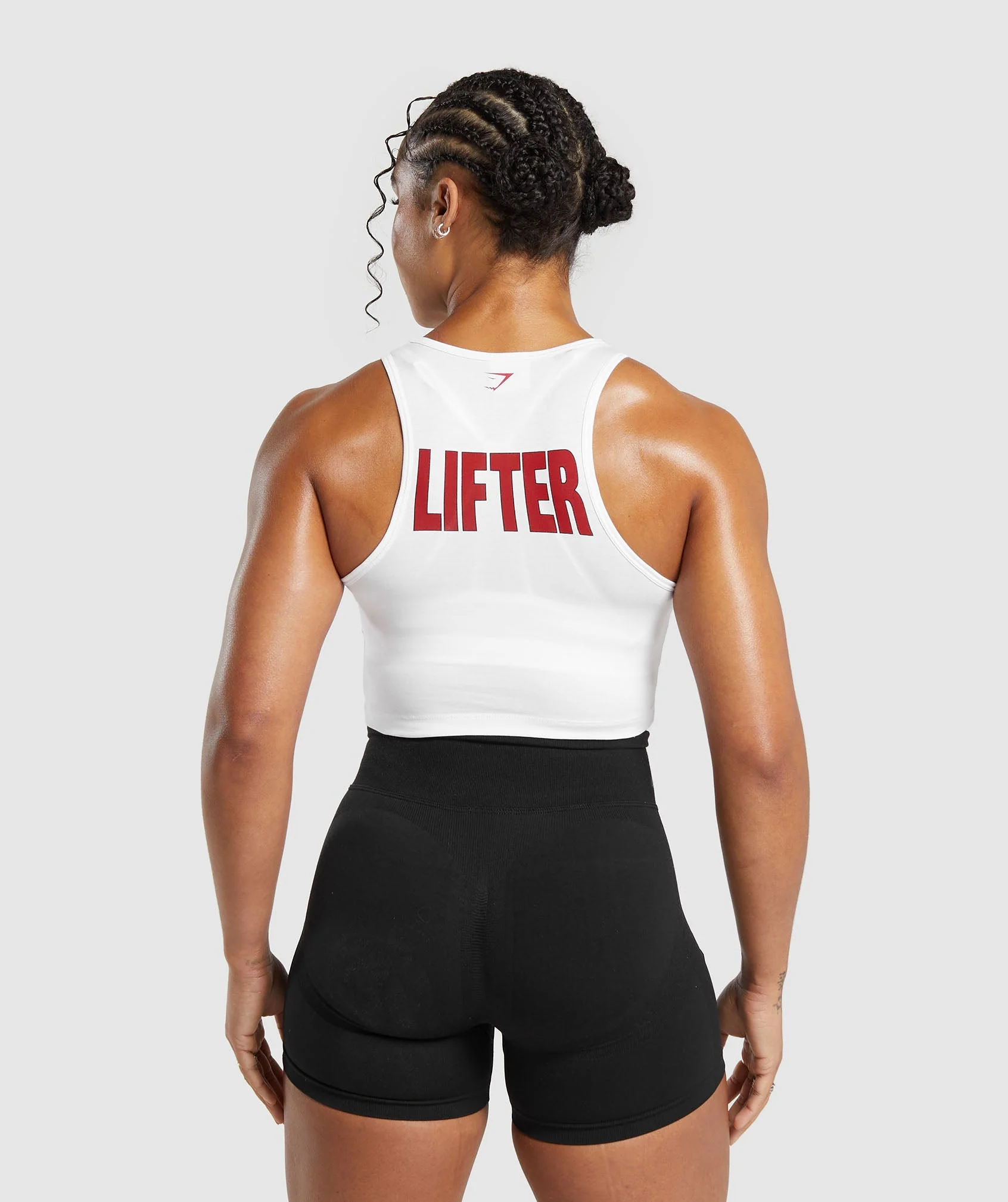 Gymshark Strong Lifter Crop Tank - White