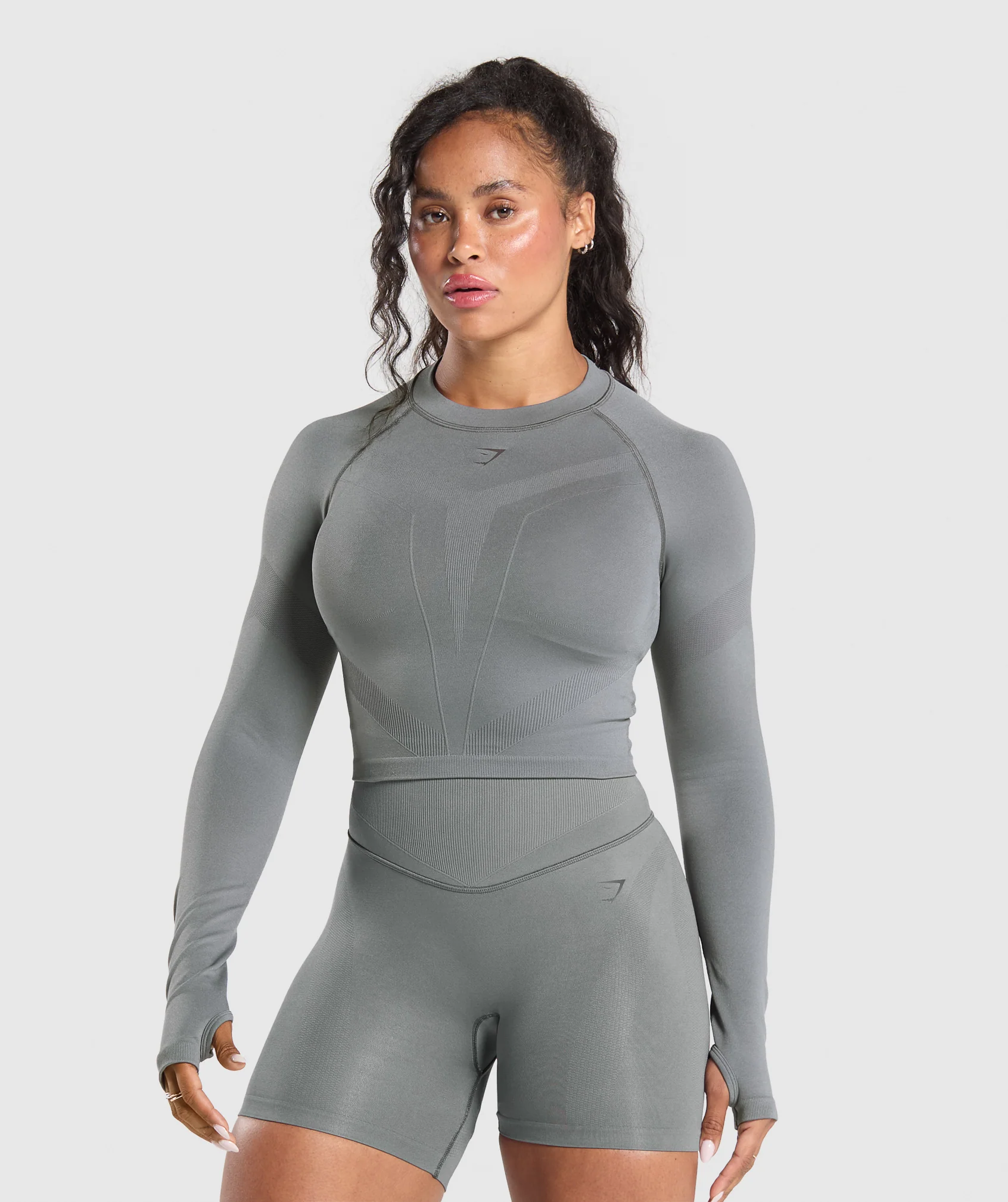 Gymshark Activate Long Sleeve Top - Brushed Grey