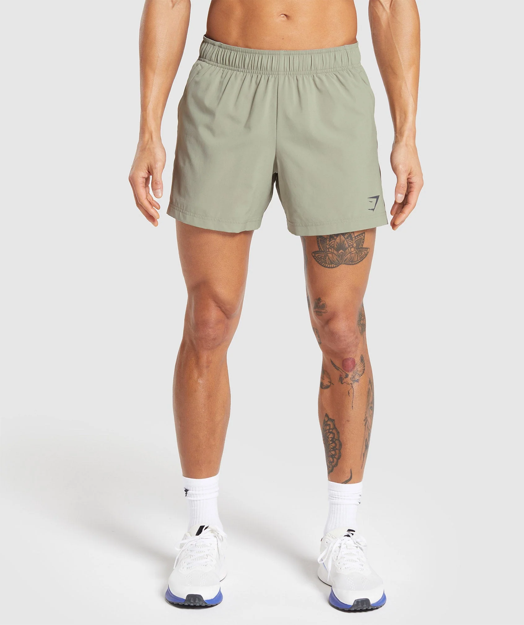 Gymshark Sport 5 Shorts - Chalk Green/Strength Green