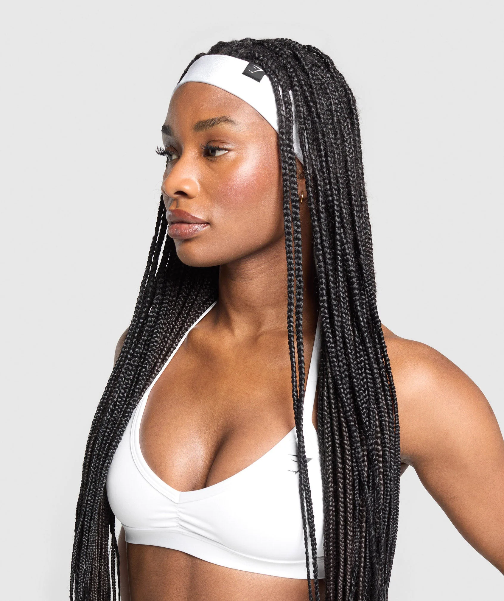 Gymshark Diffuse Single Layer Sweat Headband - White