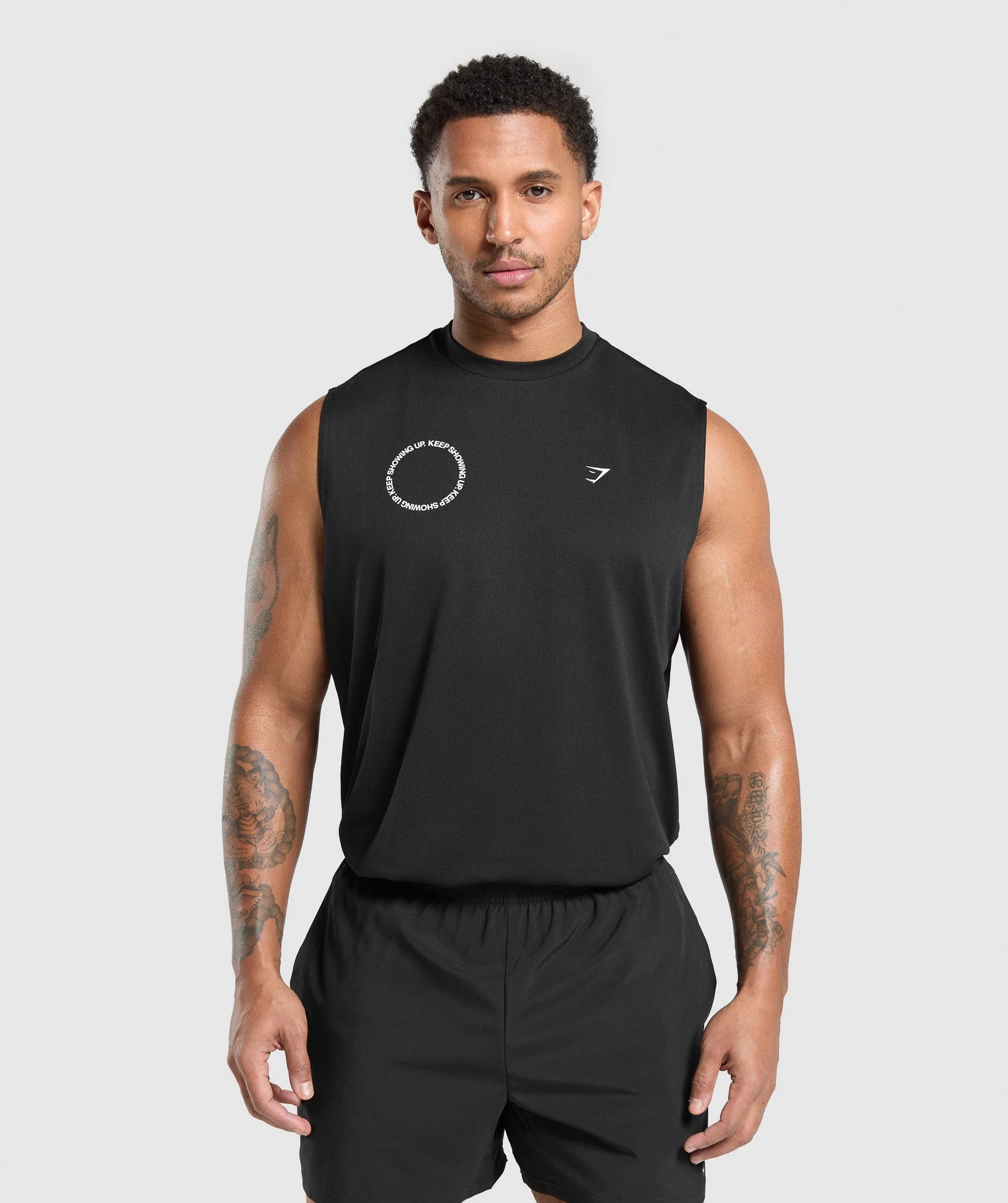 Gymshark Keep Showing Up Tank - Black