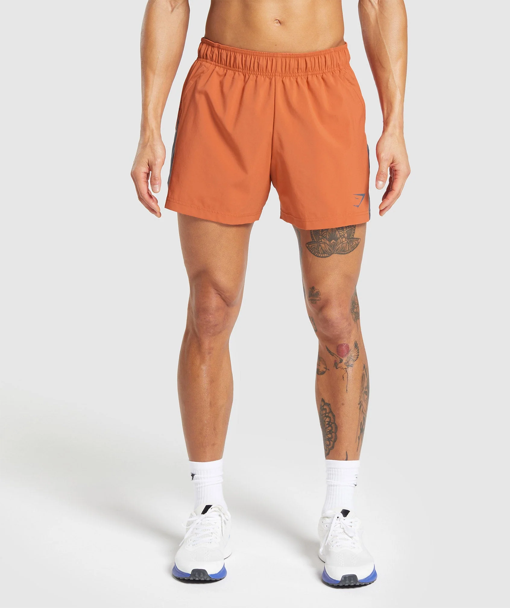 Gymshark Sport 5 Shorts - Muted Orange/Titanium Blue